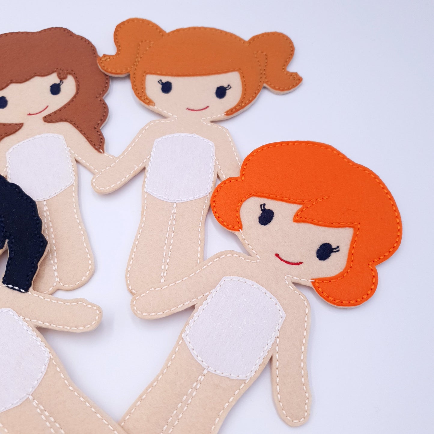 ITH Dress Up Dolls Starter Pack 4 Base Dolls Machine Embroidery Design