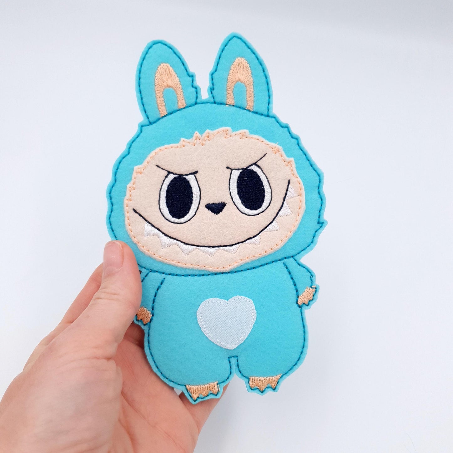Felt Labubu Doll with Animal Suits Machine Embroidery File Quiet Book