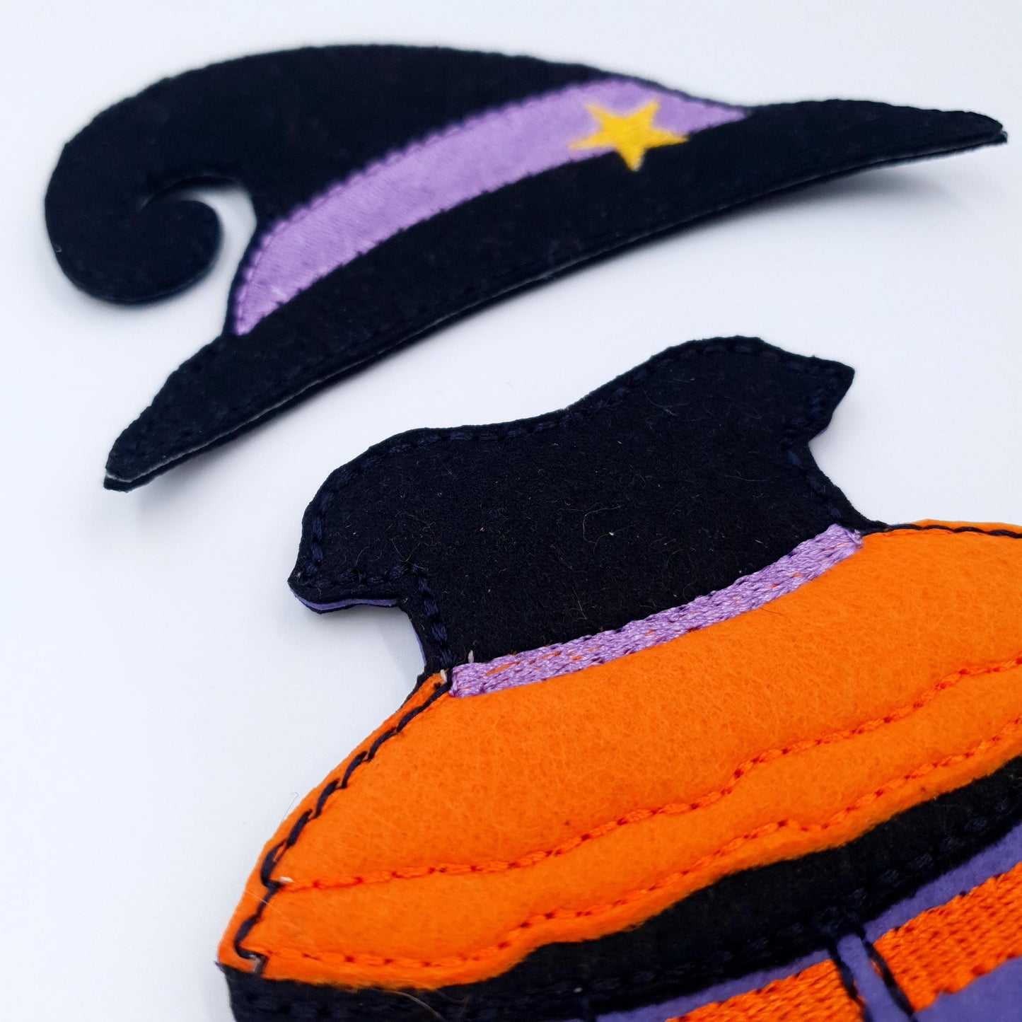 ITH Witch Doll Costume Embroidery Design  Halloween Felt Doll Outfit  5x7 Hoop Pattern