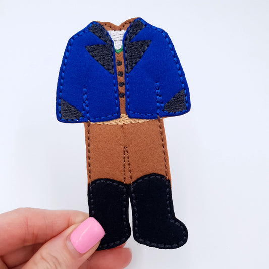 Felt Doll Boy Outfit Machine Embroidery Design ITH Prince Clothes 5x7 Hoop