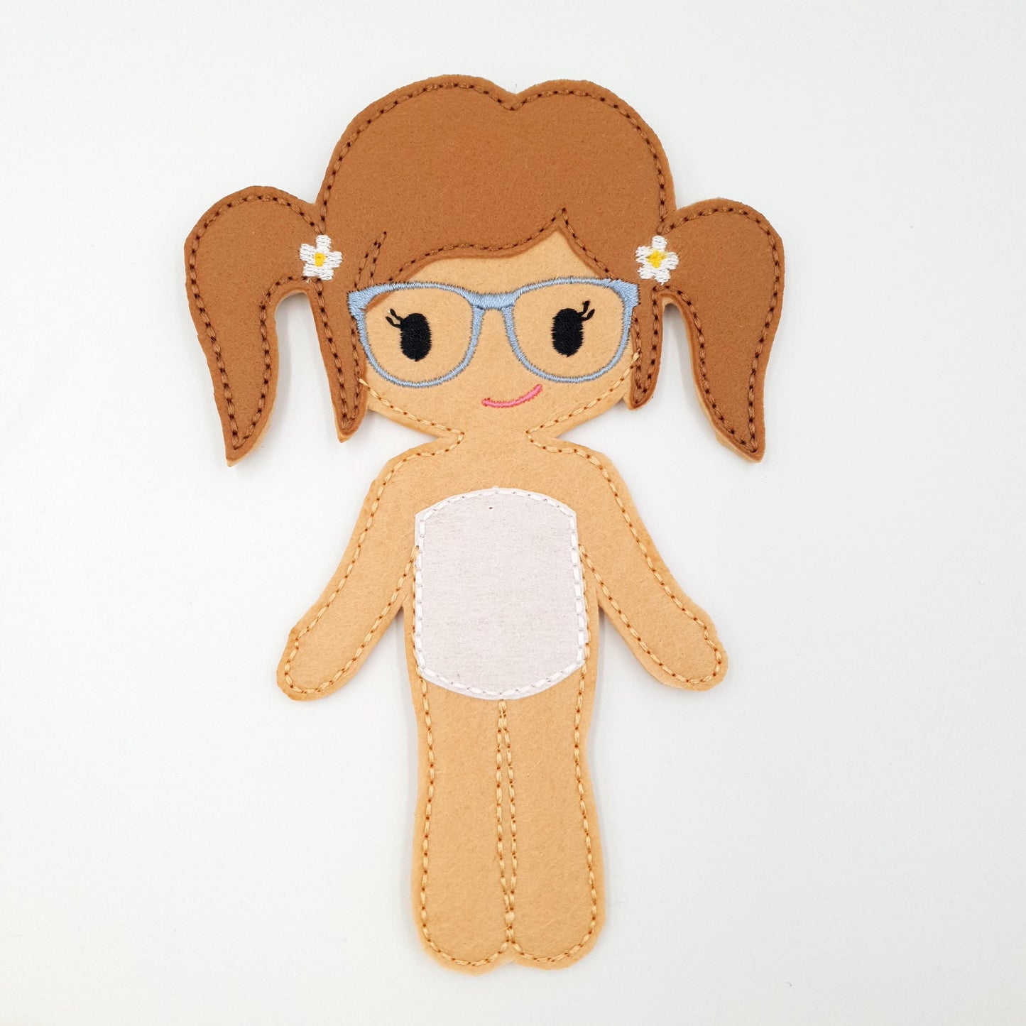 Glasses Doll Embroidery - 5x7 Hoop Digital Pattern Toy