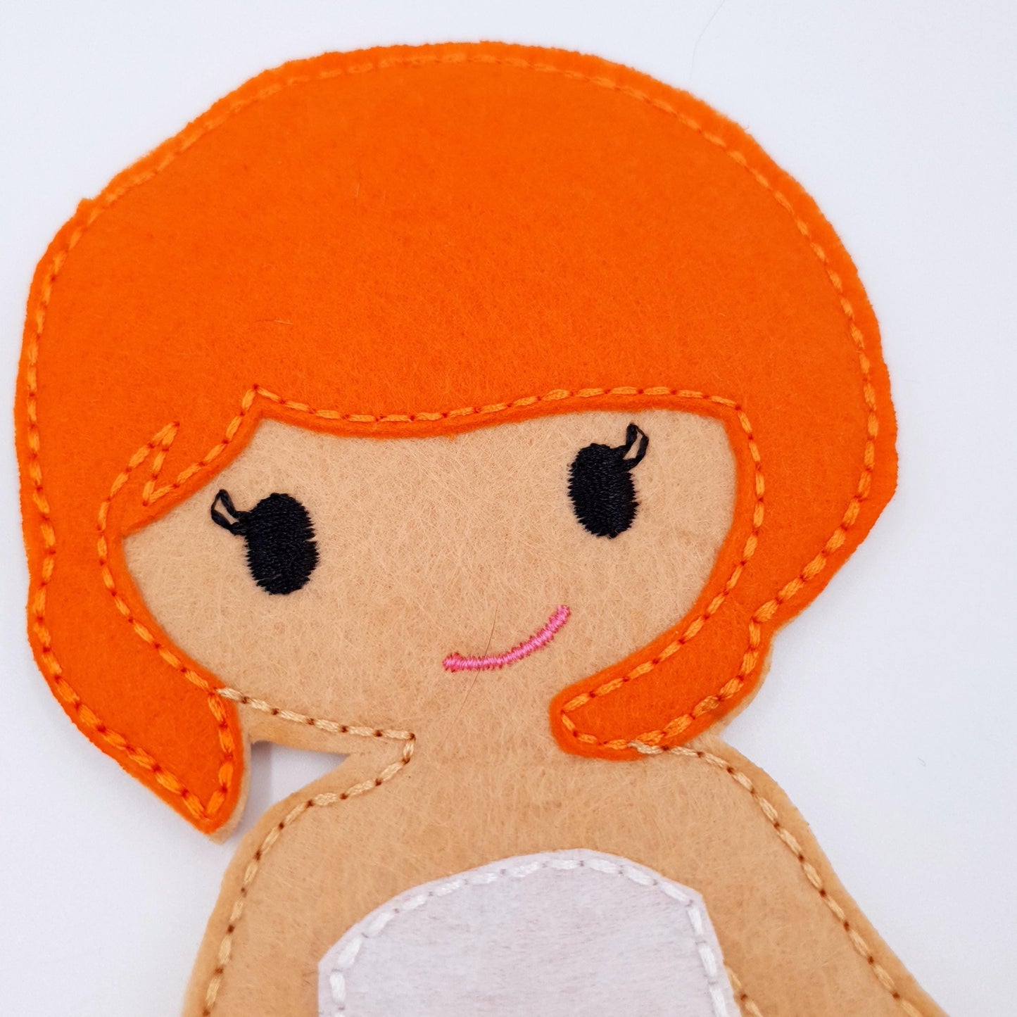 Ginger Hair Feltie Doll Outfit Machine Embroidery Design Set