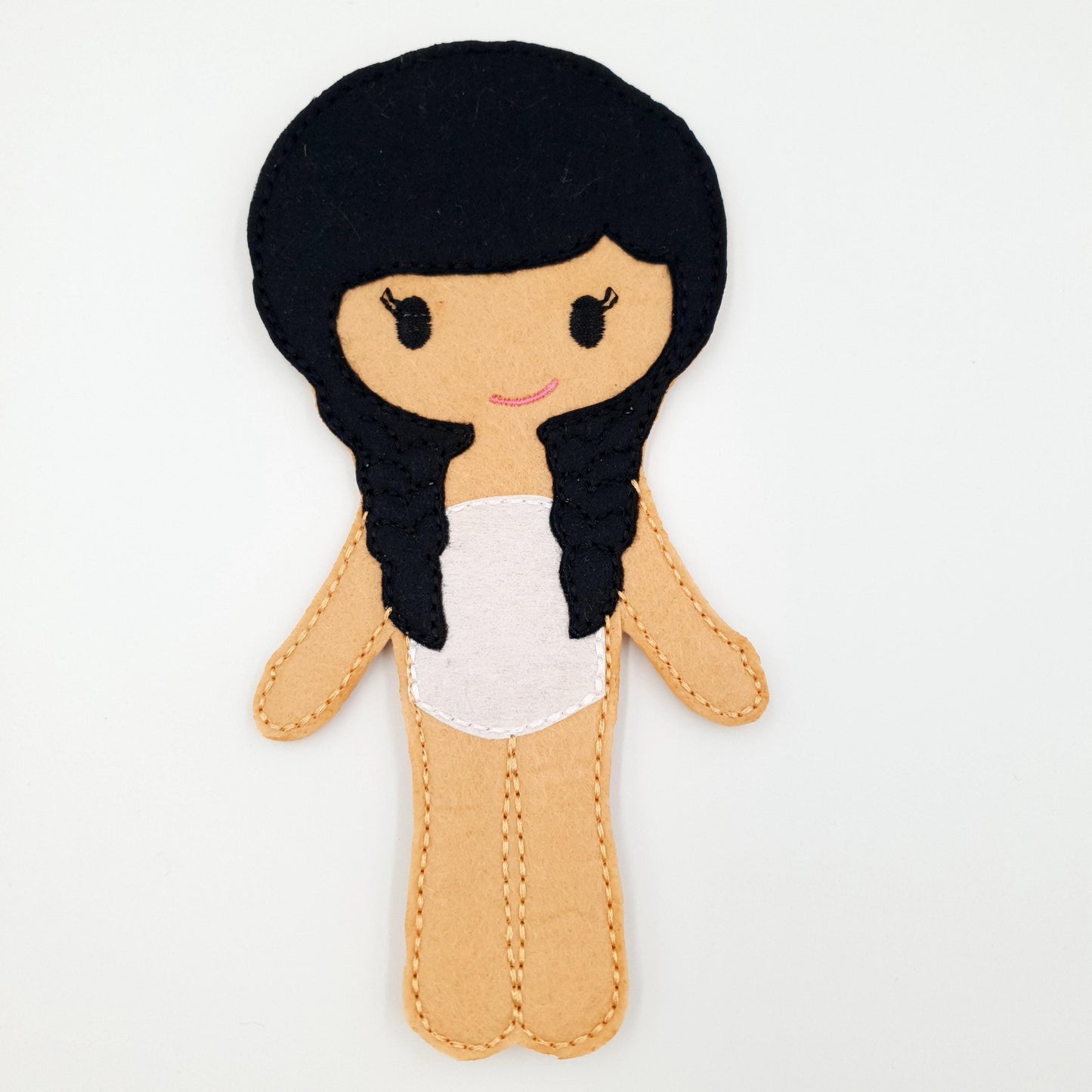 Pigtail Doll Embroidery - 5x7 Hoop Digital Pattern Toy