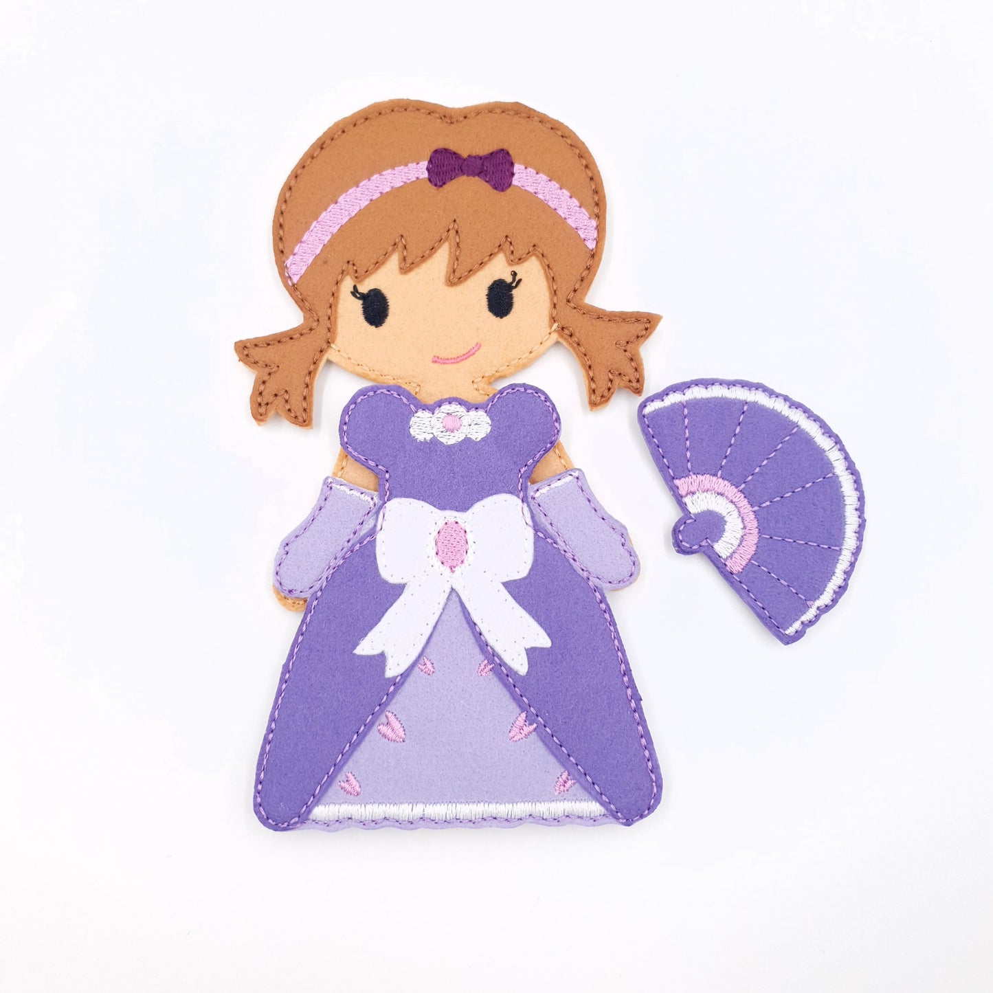 Regal Princess Doll and Fan Set ITH Machine Embroidery Design