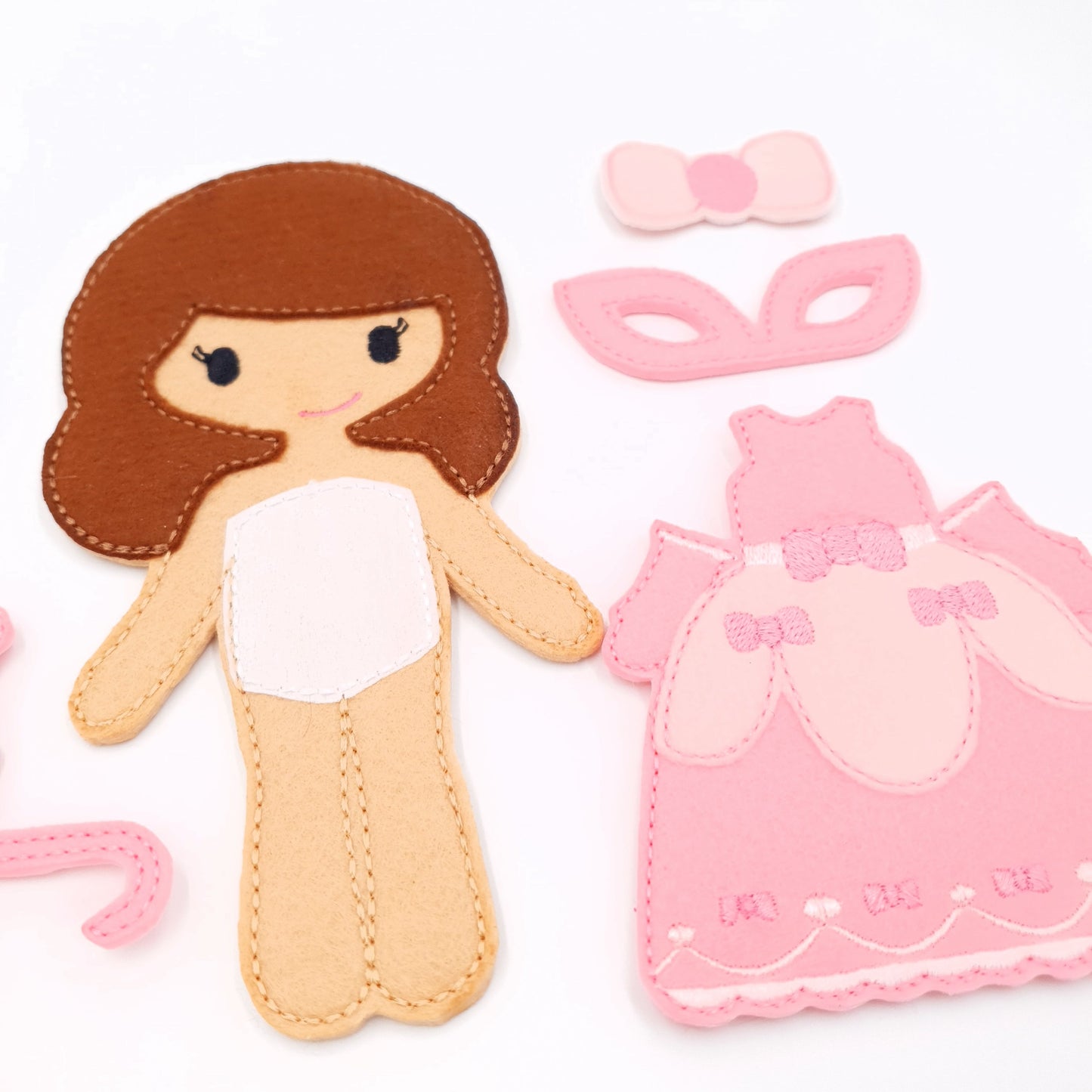 Pink Masquerade Princess Doll with Umbrella