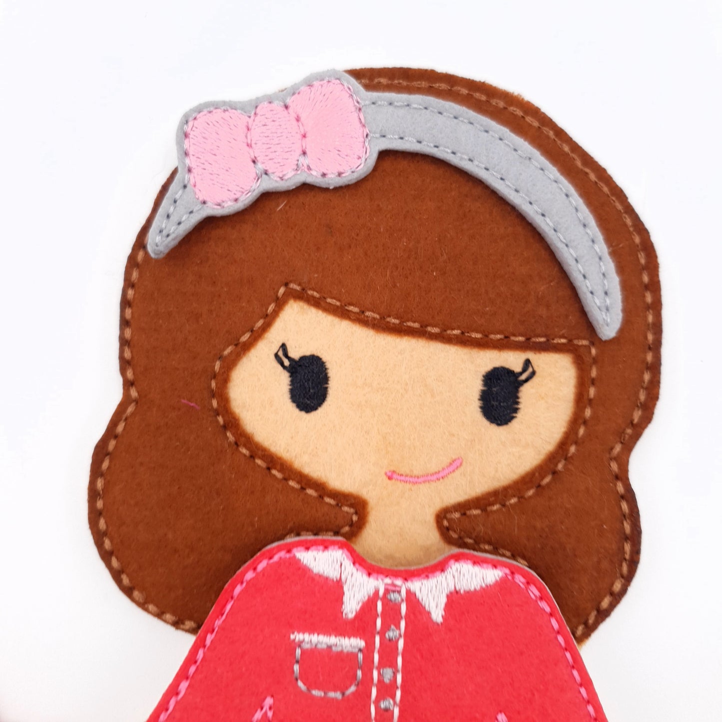 Stylish Felt Doll with Casual Outfit and Boots ITH Embroidery Design