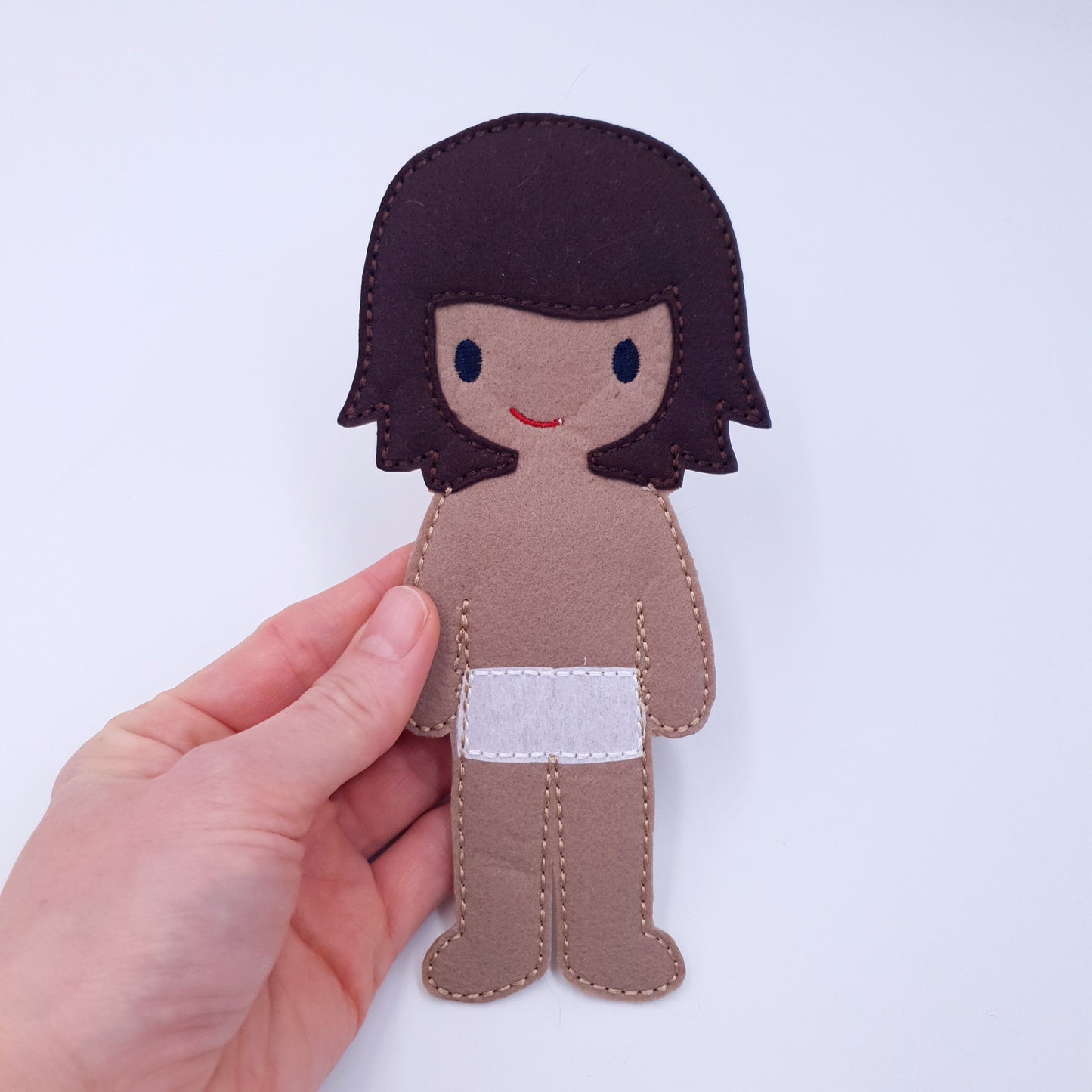 Blank Felt Doll Base ITH Machine Embroidery Design 5x7 Hoop