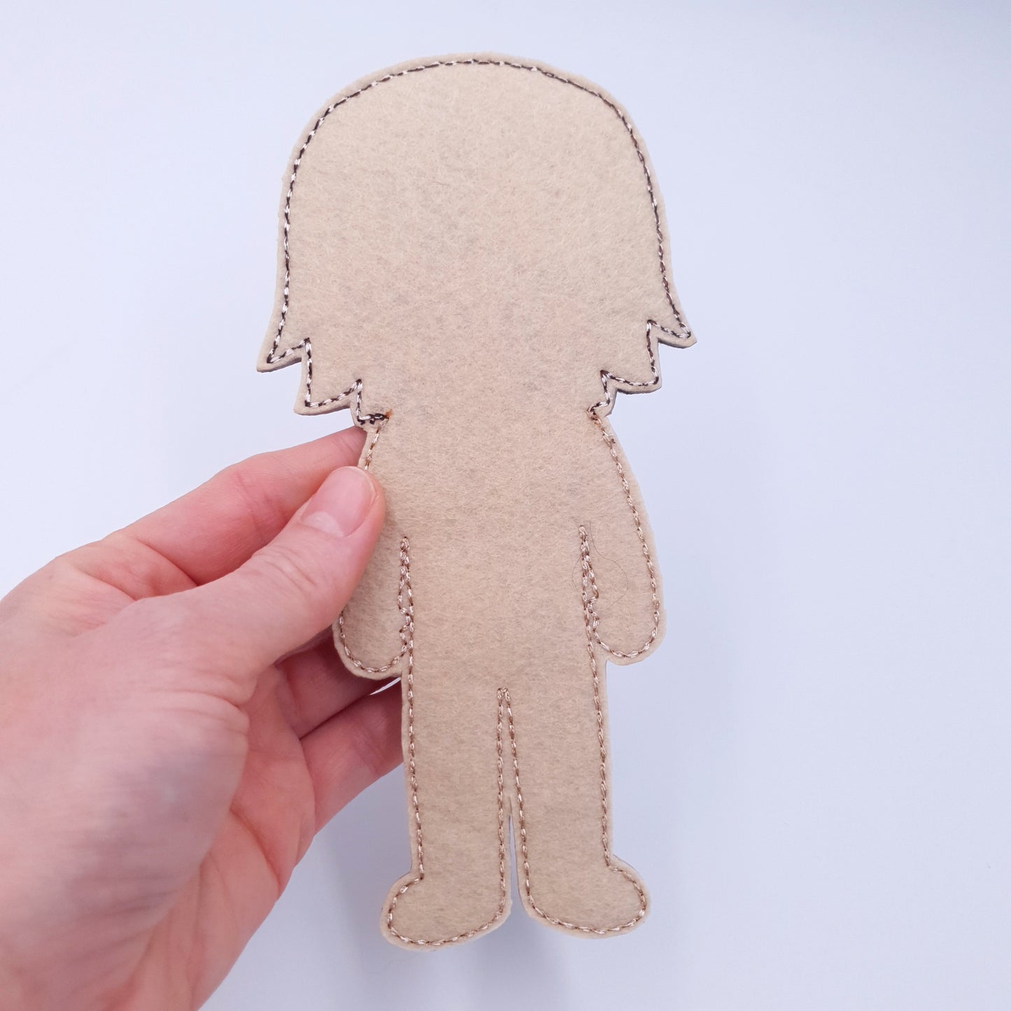 Blank Felt Doll Base ITH Machine Embroidery Design 5x7 Hoop