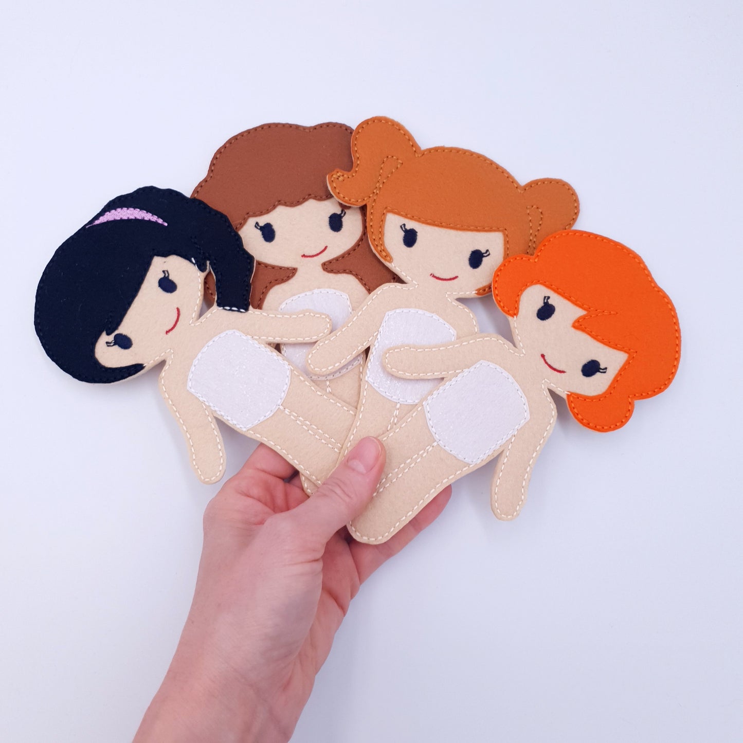 ITH Dress Up Dolls Starter Pack 4 Base Dolls Machine Embroidery Design