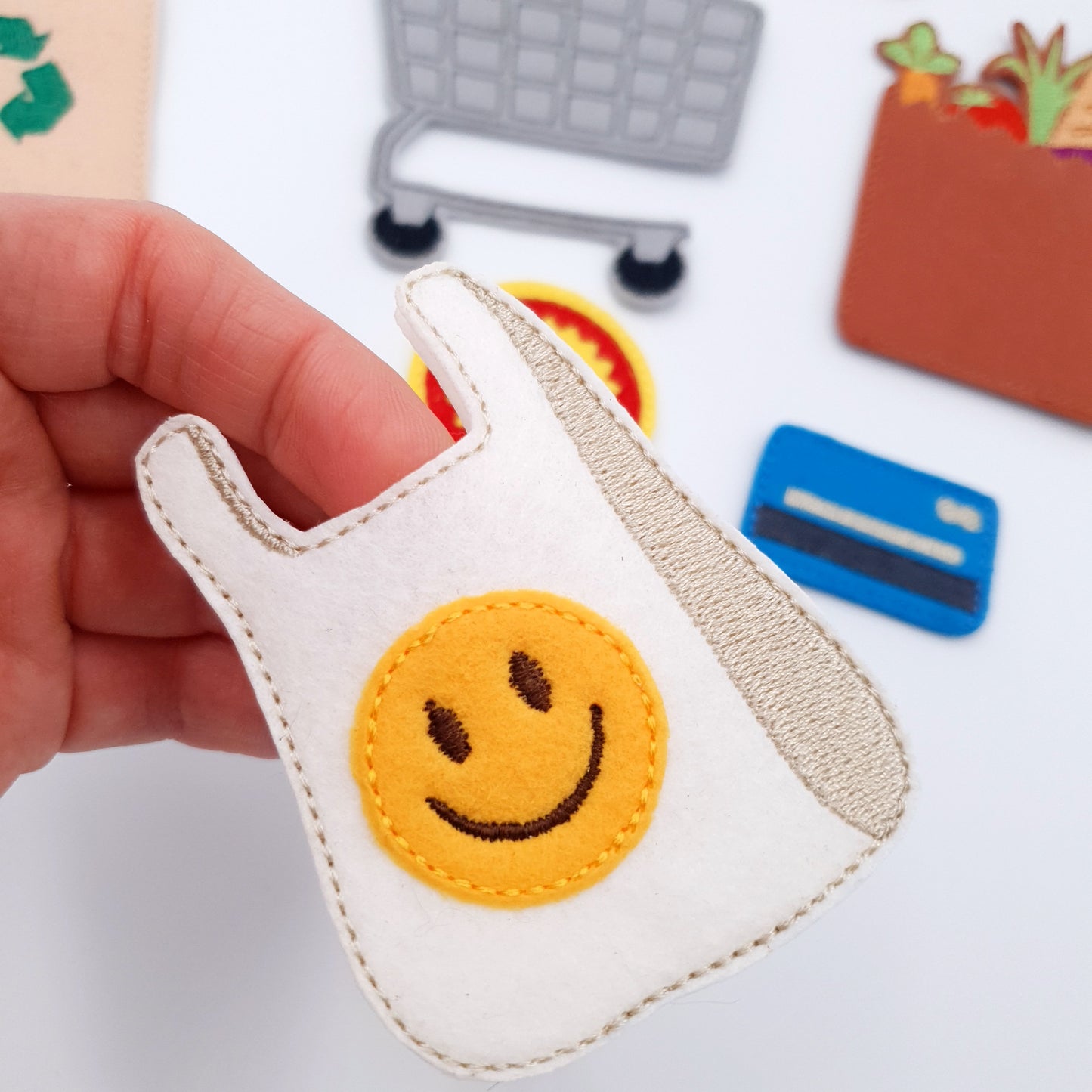 Supermarket Shopping Accessories Applique Machine Embroidery Designs