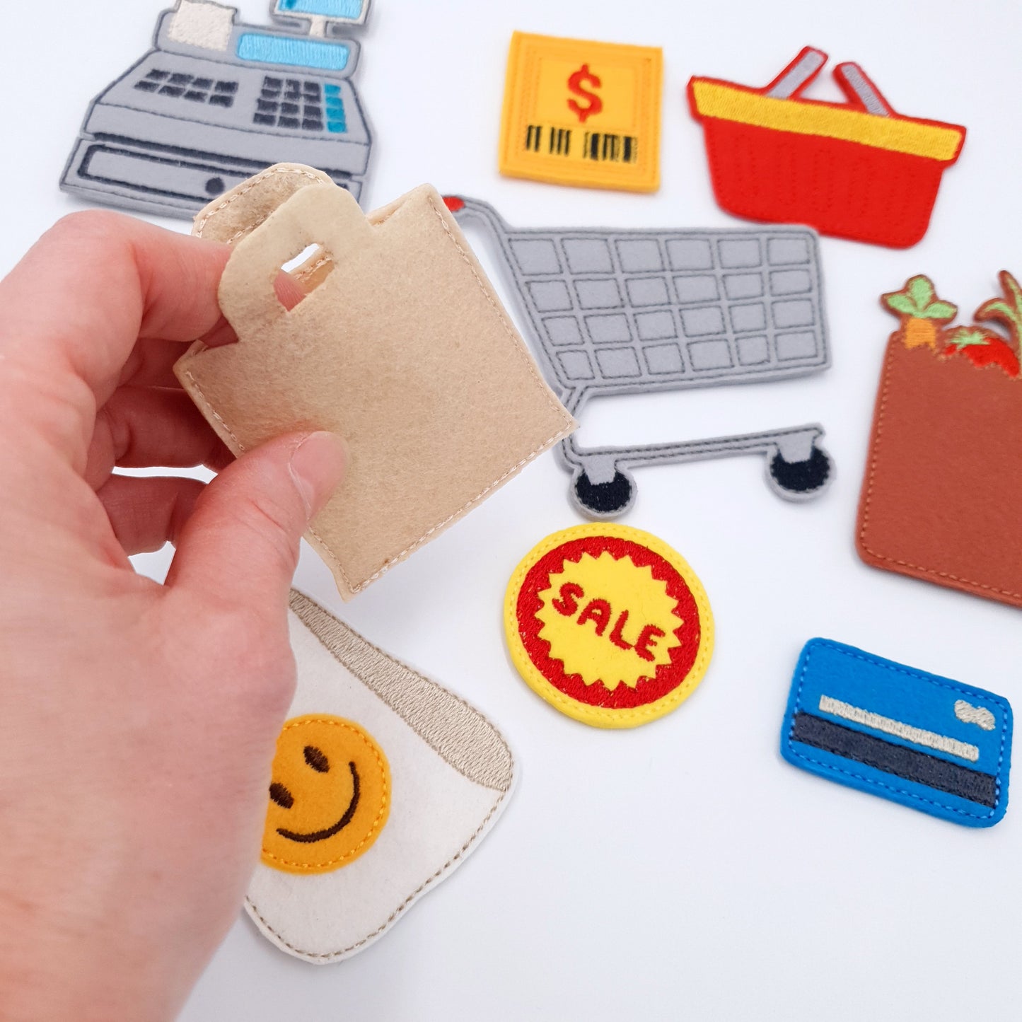 Supermarket Shopping Accessories Applique Machine Embroidery Designs