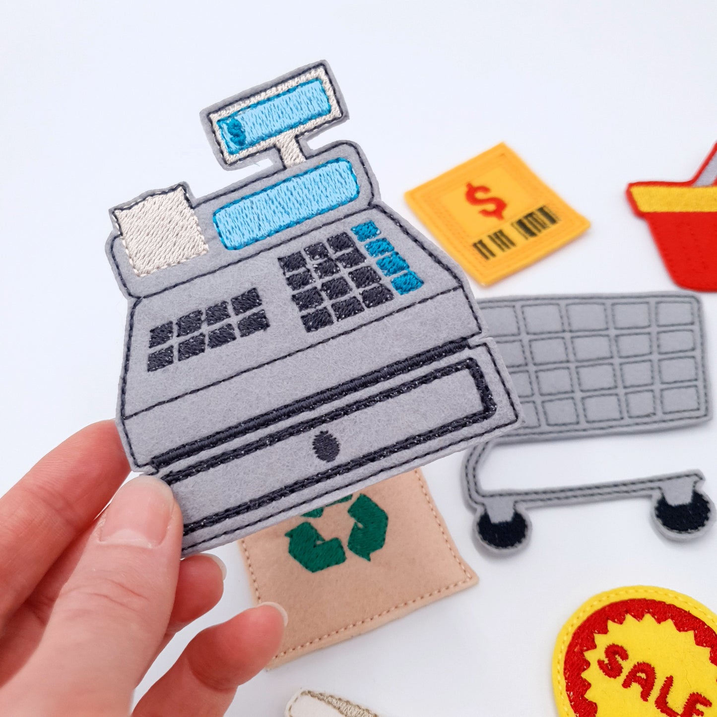 Supermarket Shopping Accessories Applique Machine Embroidery Designs