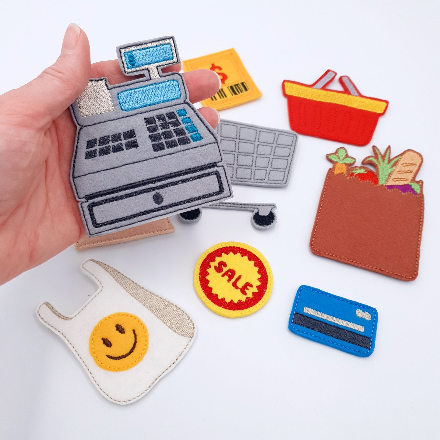Supermarket Shopping Accessories Applique Machine Embroidery Designs