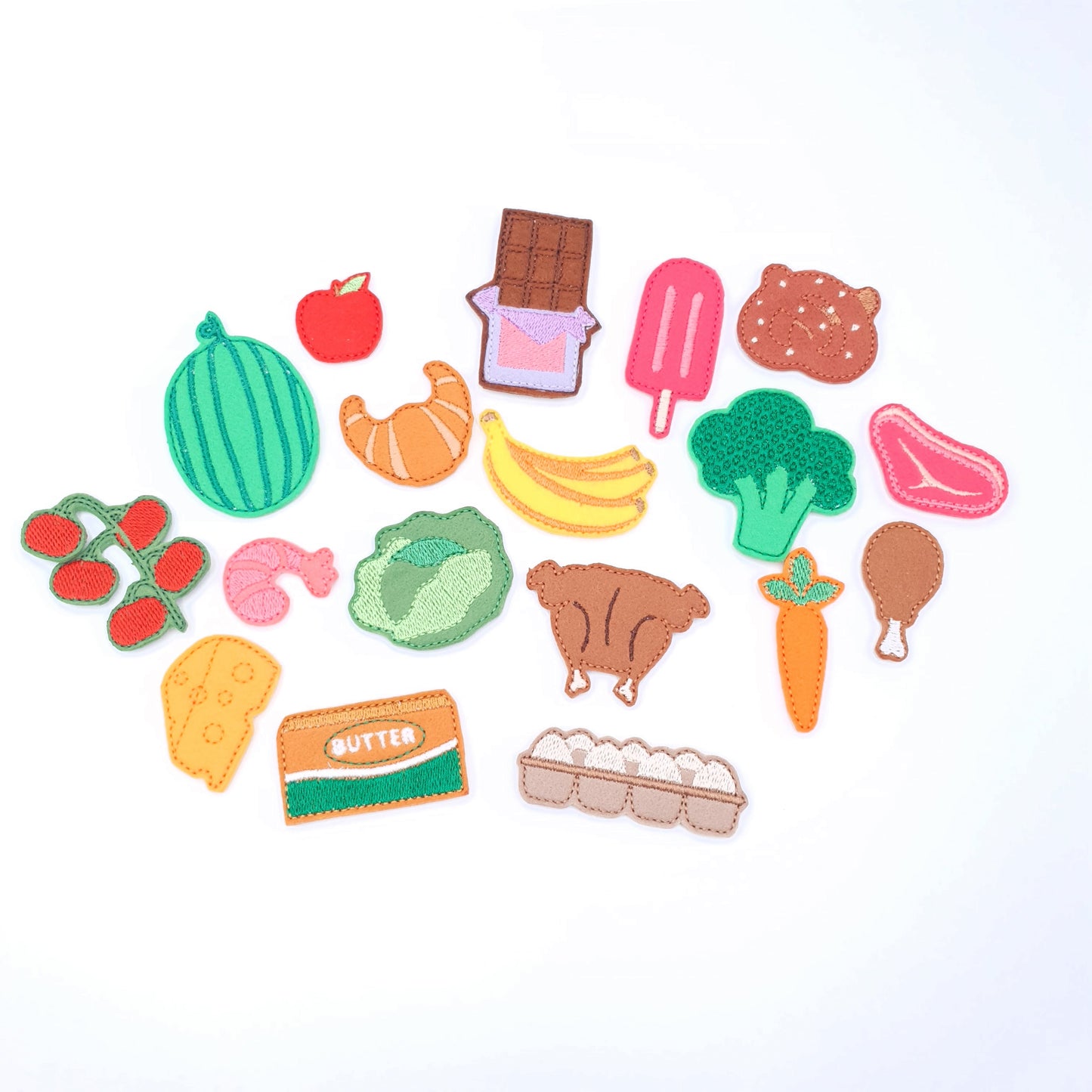 Kid Friendly Grocery Food Applique Machine Embroidery Designs