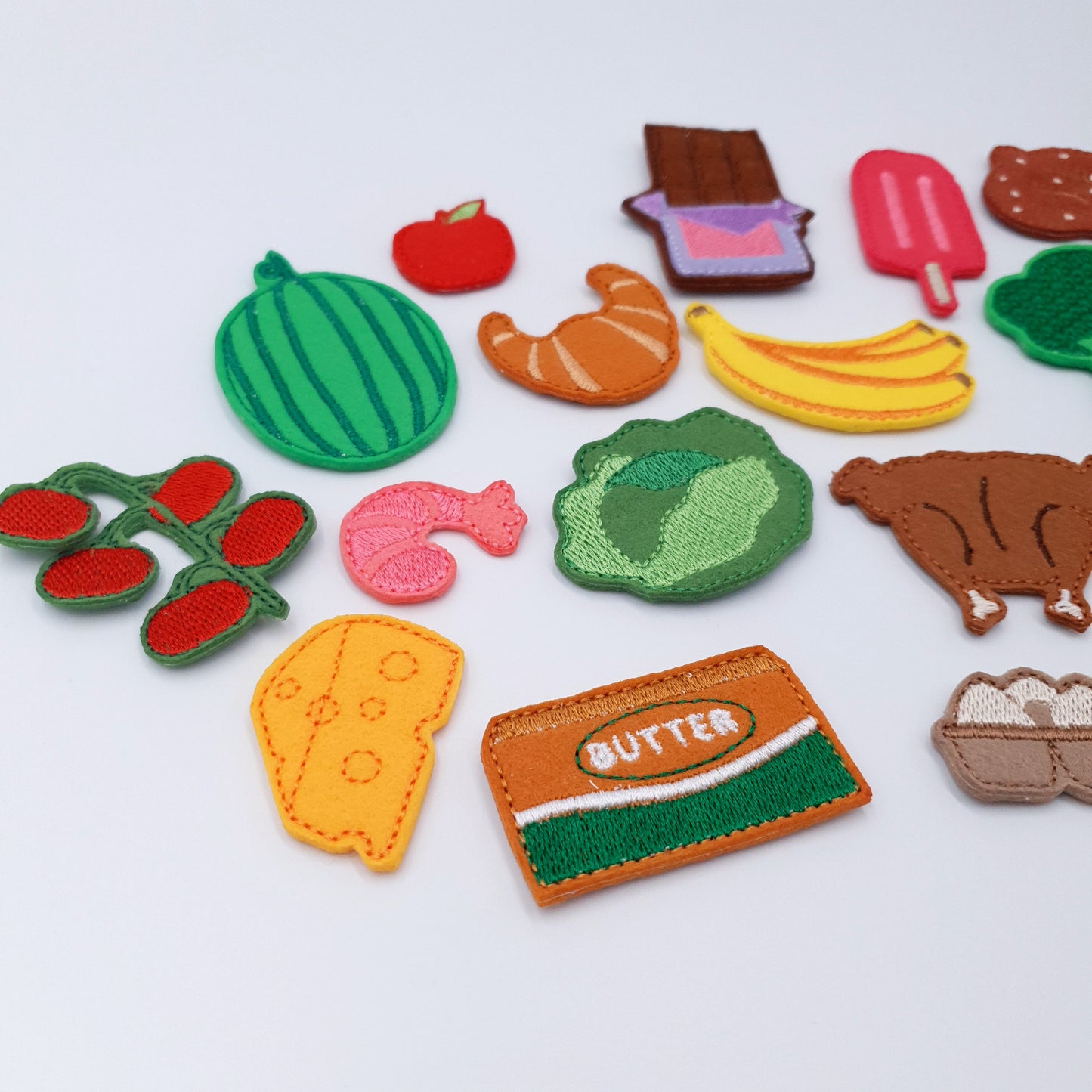Kid Friendly Grocery Food Applique Machine Embroidery Designs