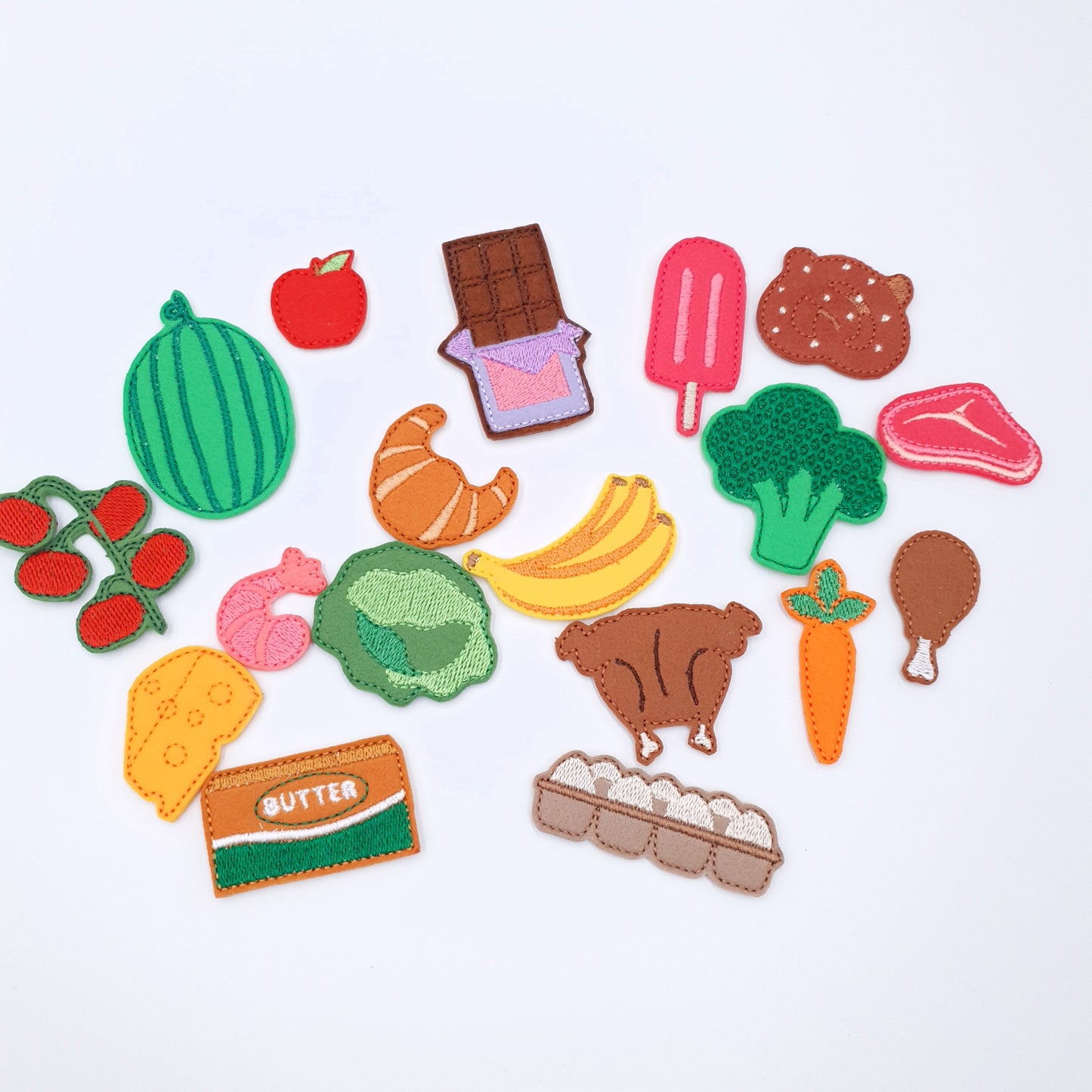 Kid Friendly Grocery Food Applique Machine Embroidery Designs