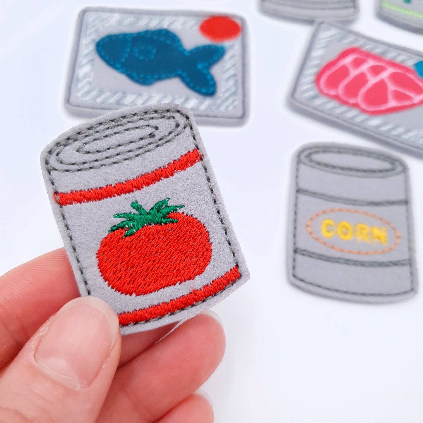 Canned Goods Play Food ITH Machine Embroidery Applique Set