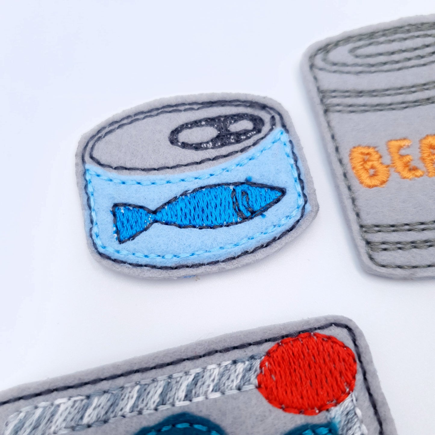 Canned Goods Play Food ITH Machine Embroidery Applique Set