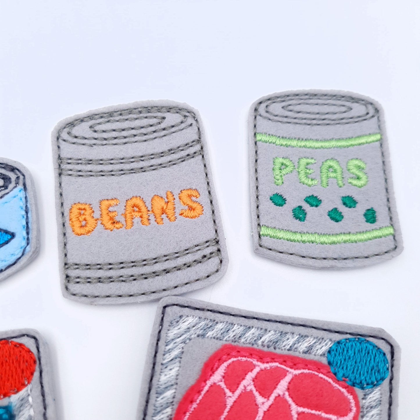 Canned Goods Play Food ITH Machine Embroidery Applique Set