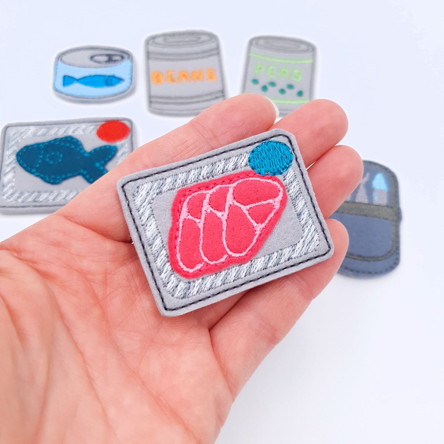 Canned Goods Play Food ITH Machine Embroidery Applique Set