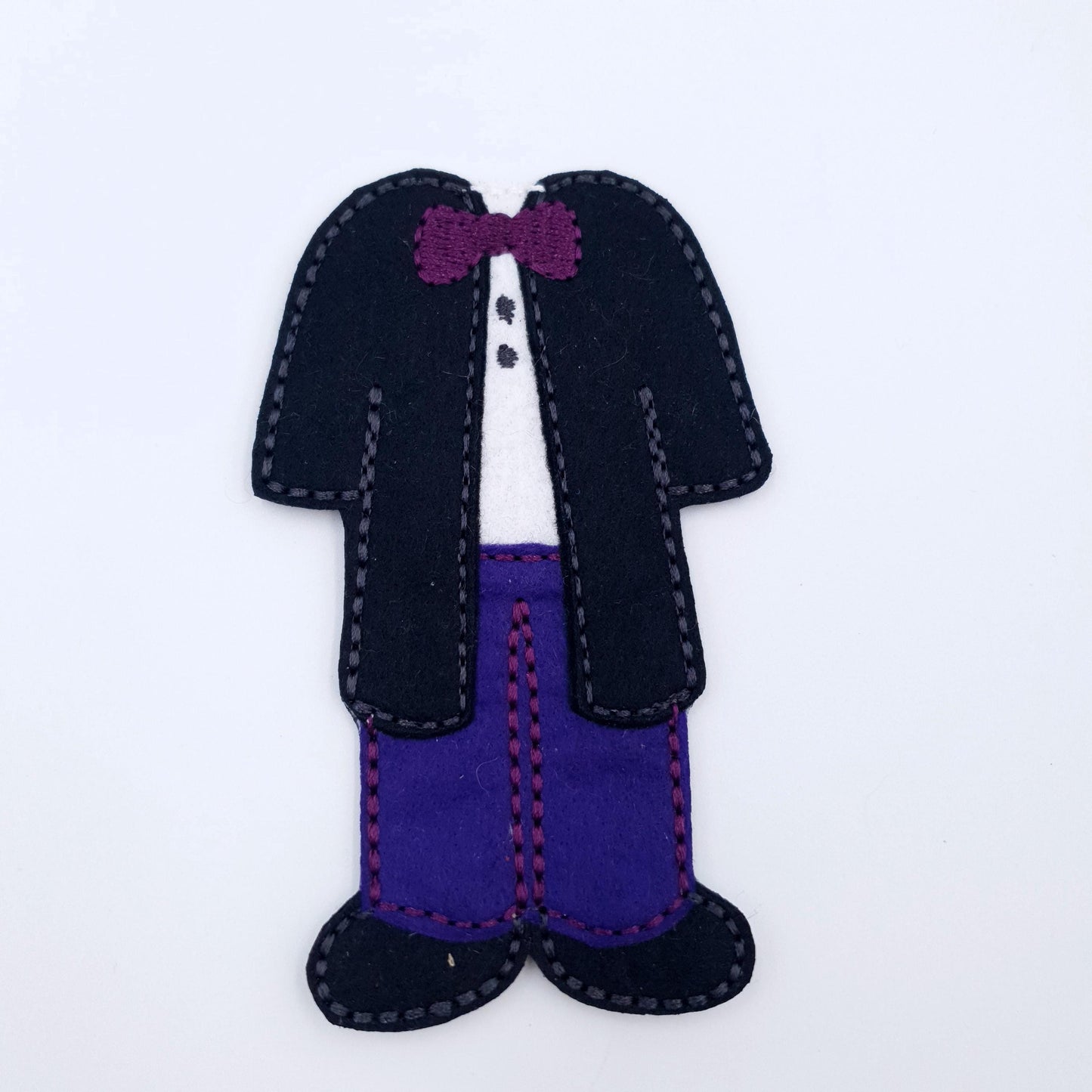 ITH Doll Tuxedo Embroidery Design  Felt Boy Doll Formal Suit 5x7 Hoop Pattern
