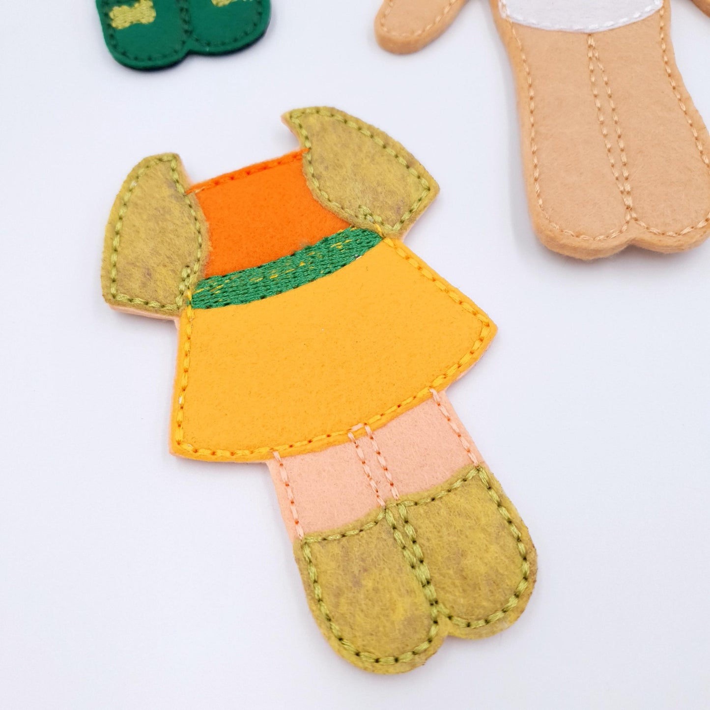 Ginger Hair Feltie Doll Outfit Machine Embroidery Design Set