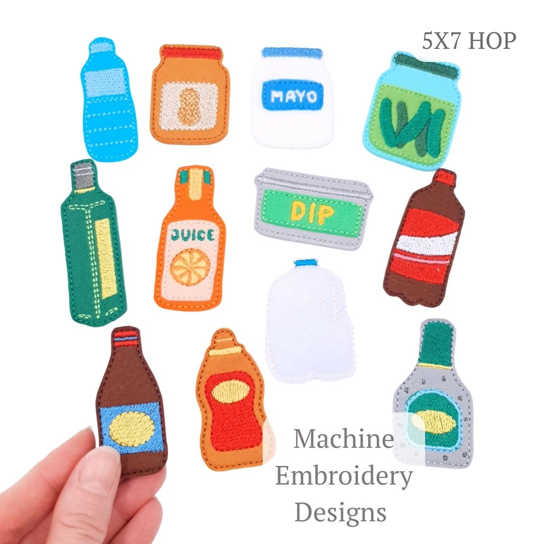 ITH Kitchen Condiments Play Food Applique Set