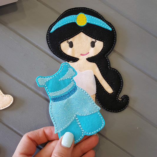 ITH Arabian Princess Doll Embroidery Design: Felt Dress Up Toy, 5x7 Hoop (PDF Pattern