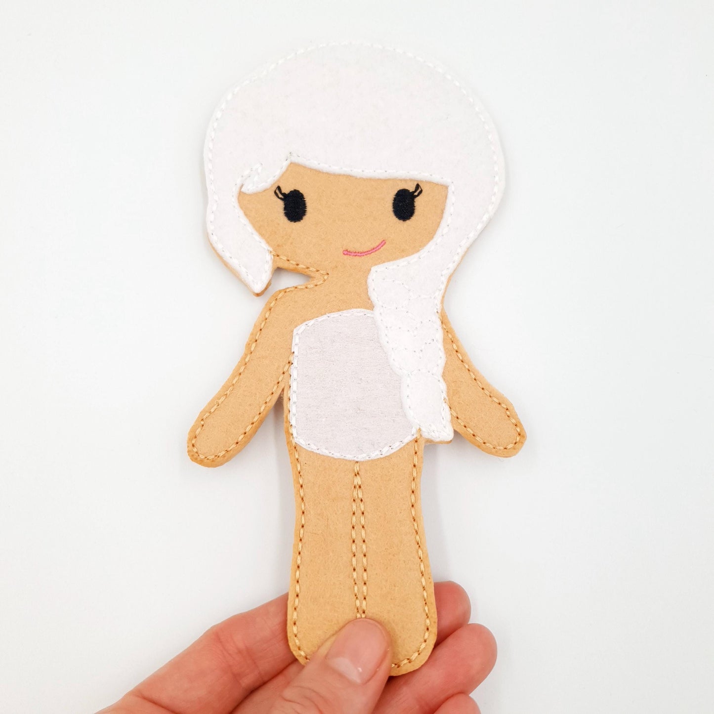 White Hair Doll Embroidery - 5x7 Hoop Digital Pattern Toy