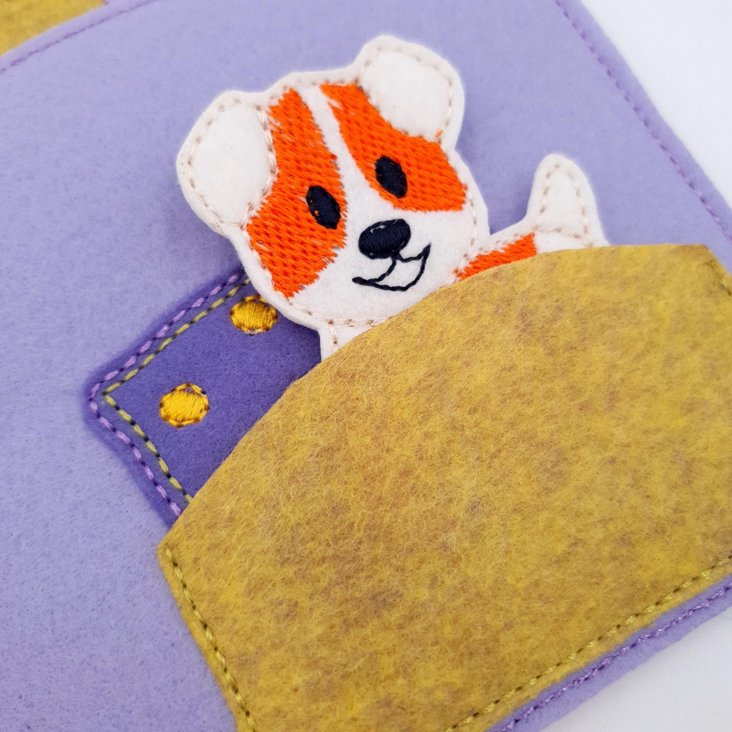 Feltie Doll Bed and Puppy Digital Embroidery File 5x7 Hoop Travel Toy