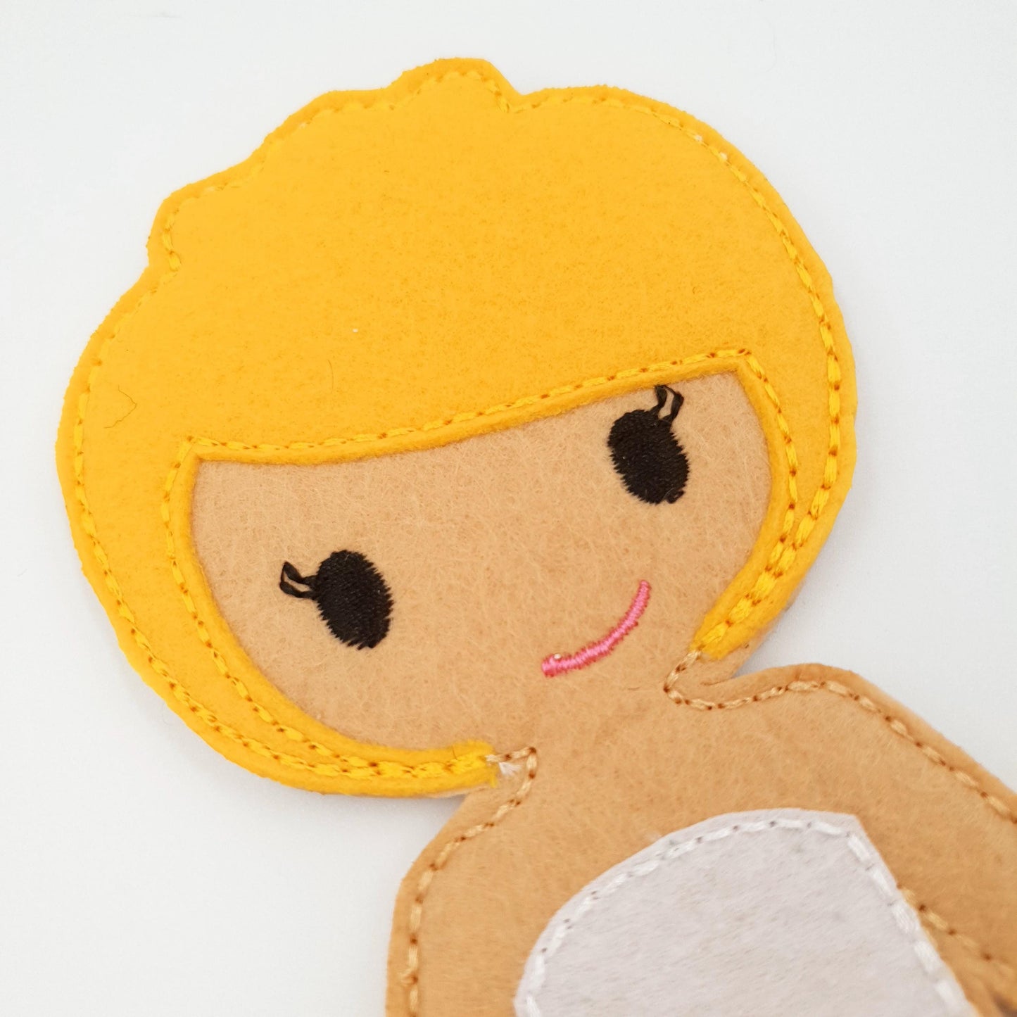 Cheerful Girl Doll Embroidery - 5x7 Hoop Digital Pattern for Soft Toy