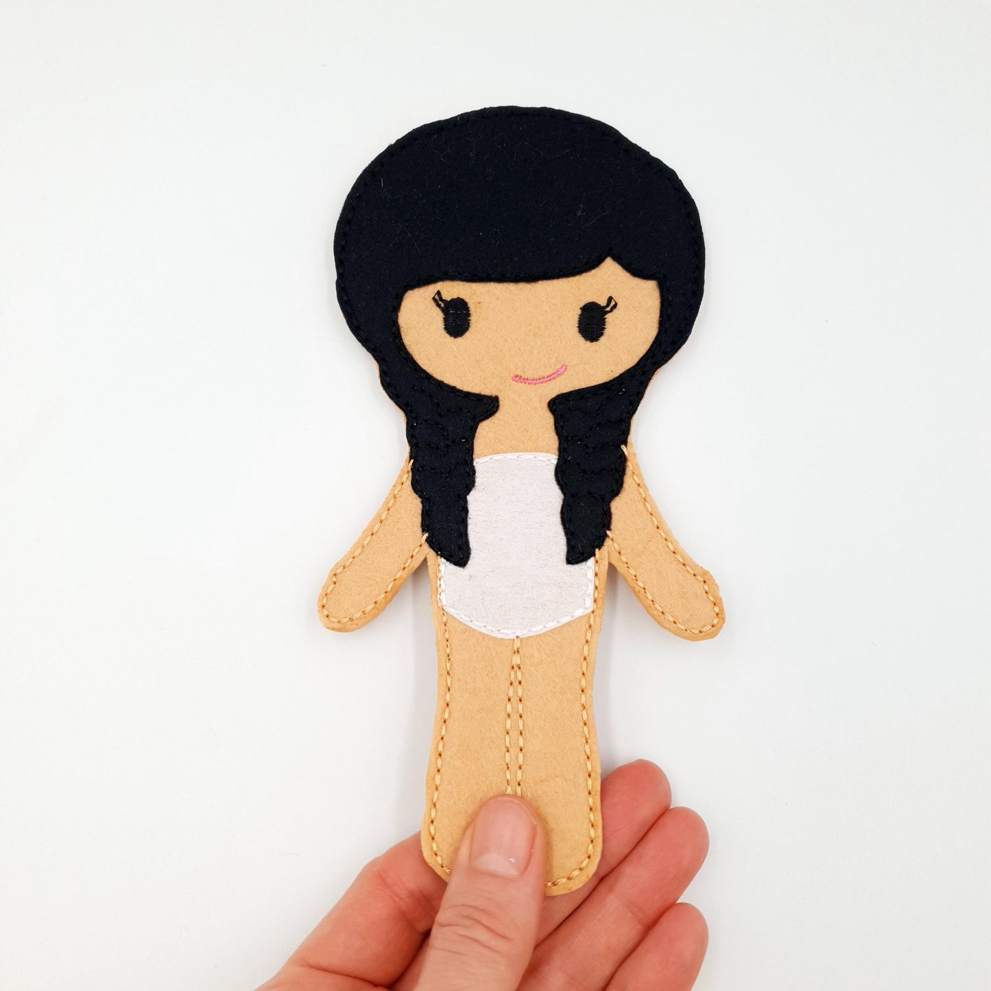 Pigtail Doll Embroidery - 5x7 Hoop Digital Pattern Toy
