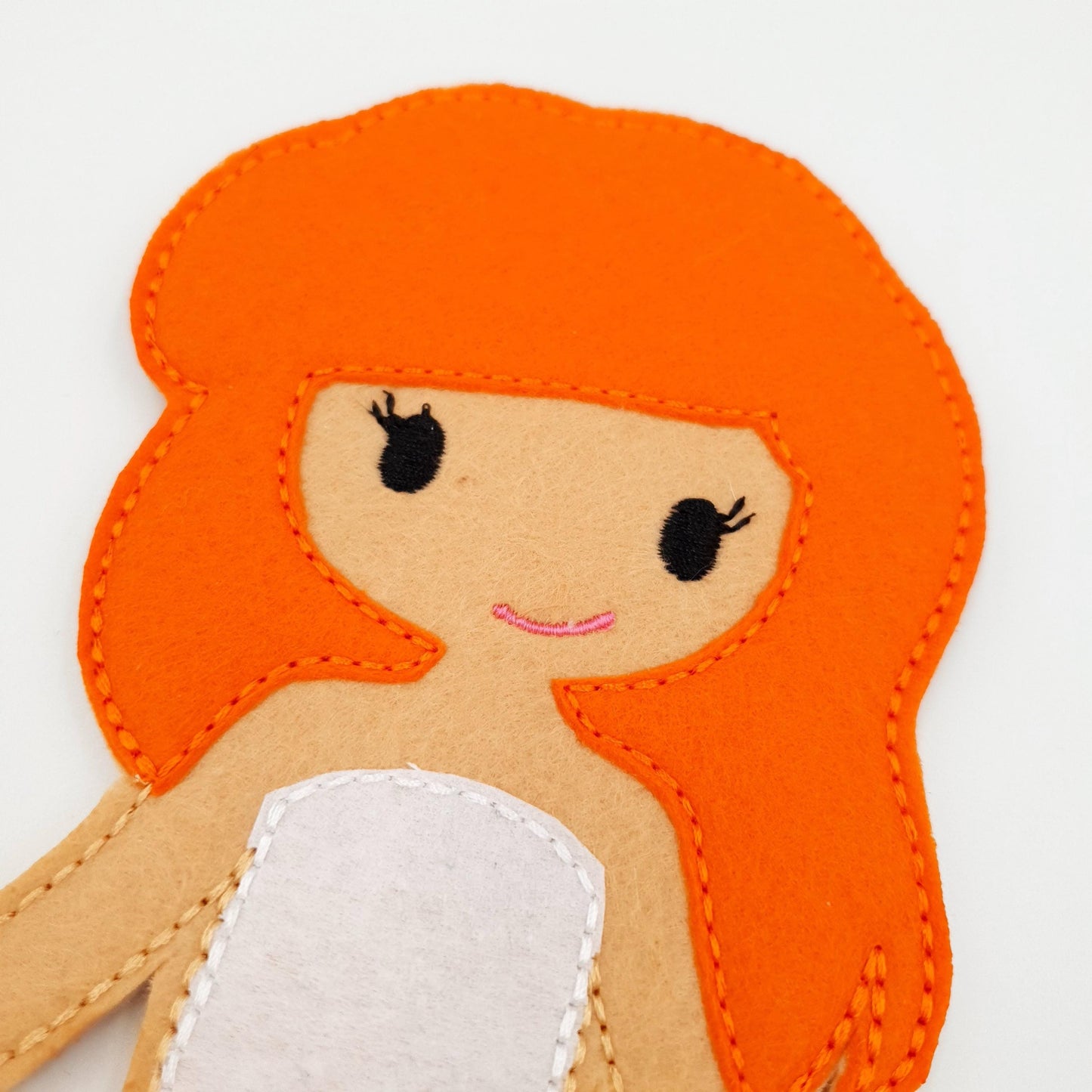 Ginger Hair Doll Embroidery - 5x7 Hoop Digital Pattern Toy