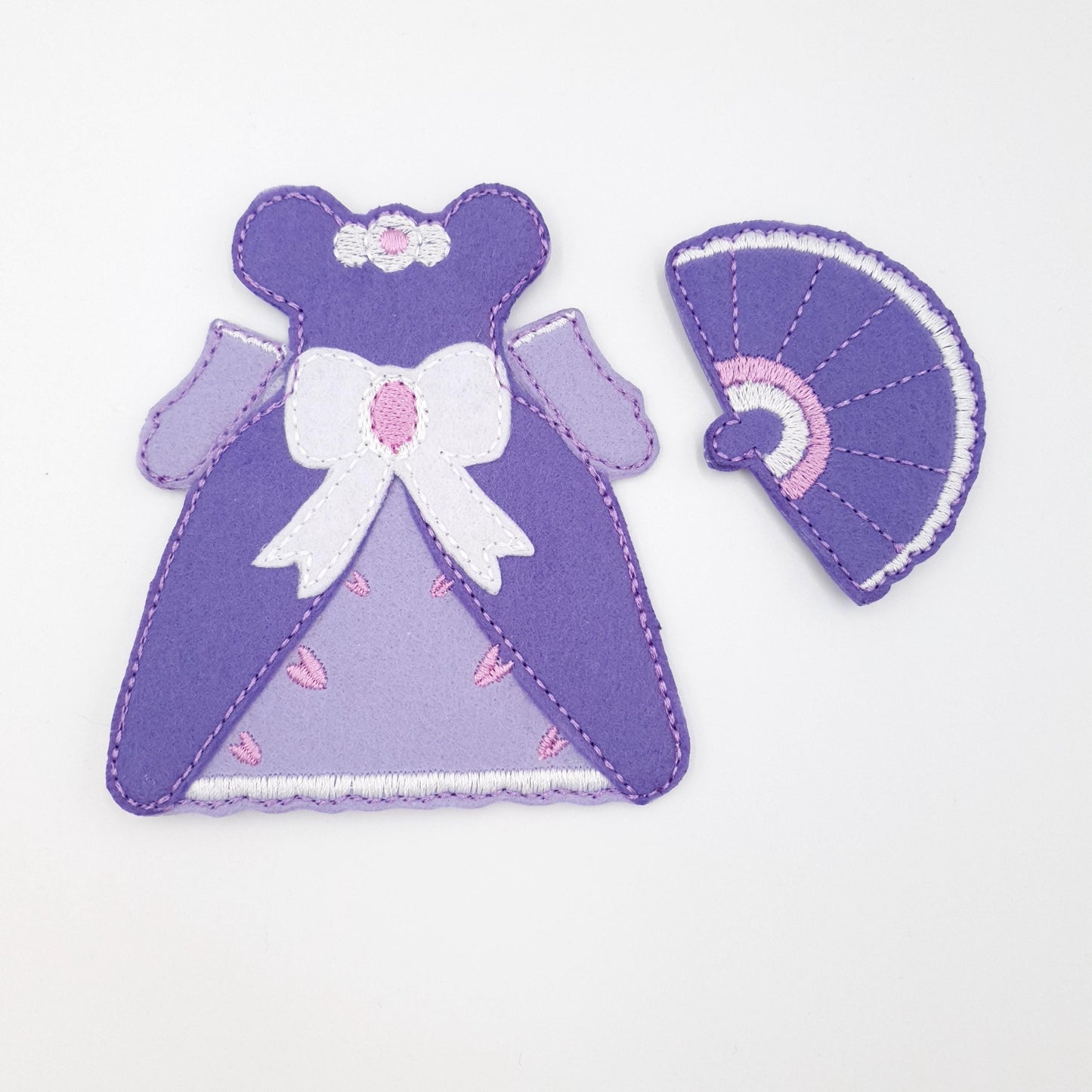 Princess Dress and Fan In The Hoop Machine Embroidery Design