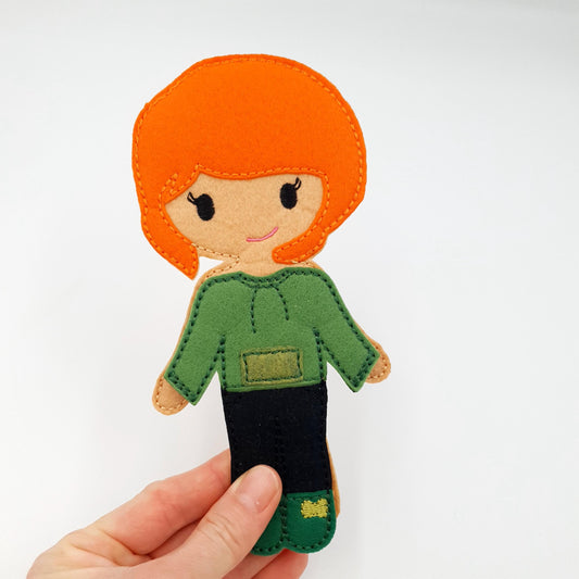 ITH Felt Adventurer Doll & Outfit 5x7 Embroidery Design File PDF Tutorial
