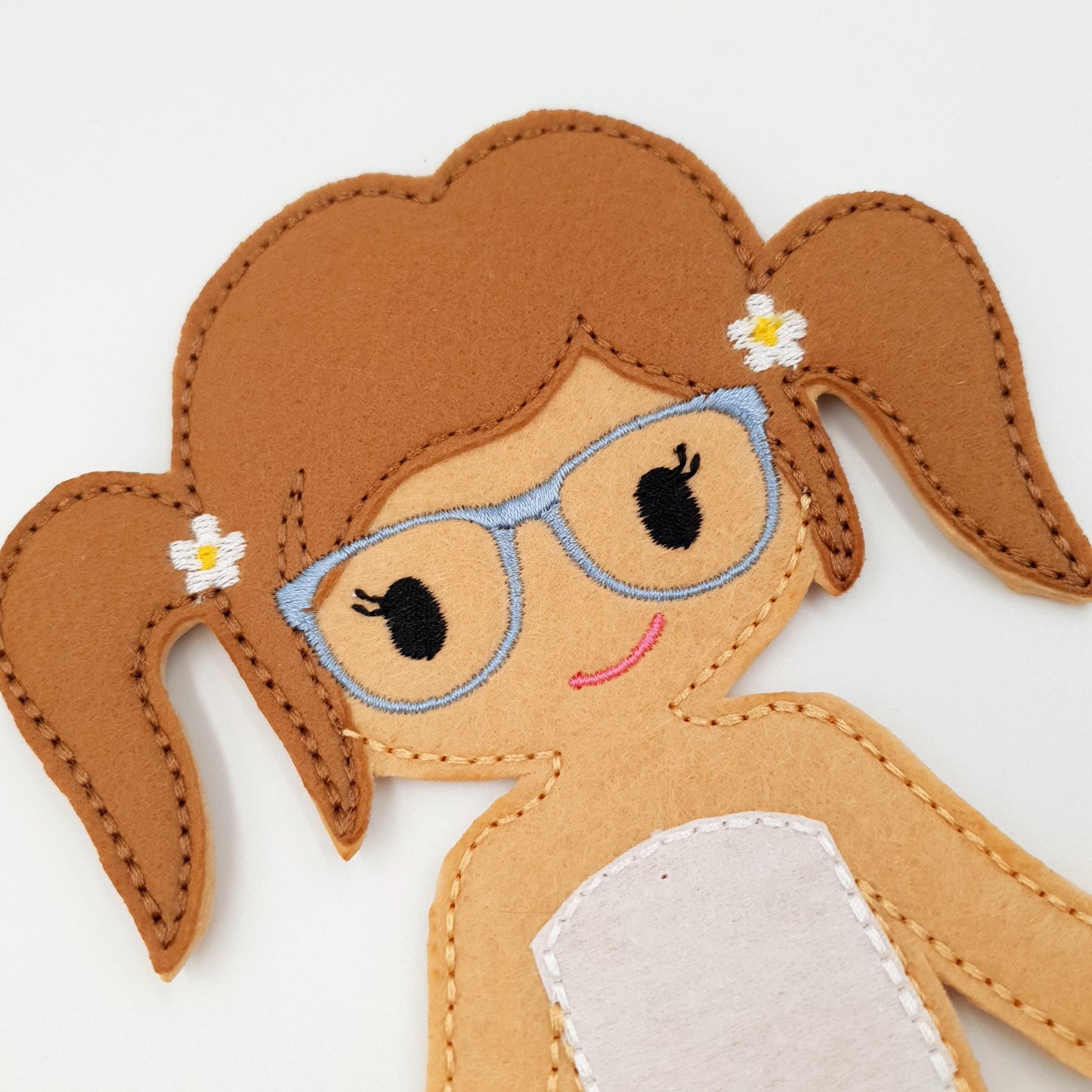 Glasses Doll Embroidery - 5x7 Hoop Digital Pattern Toy