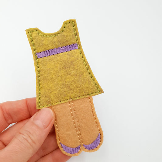 Ruffle Doll Dress Embroidery - 5x7 Hoop Digital File