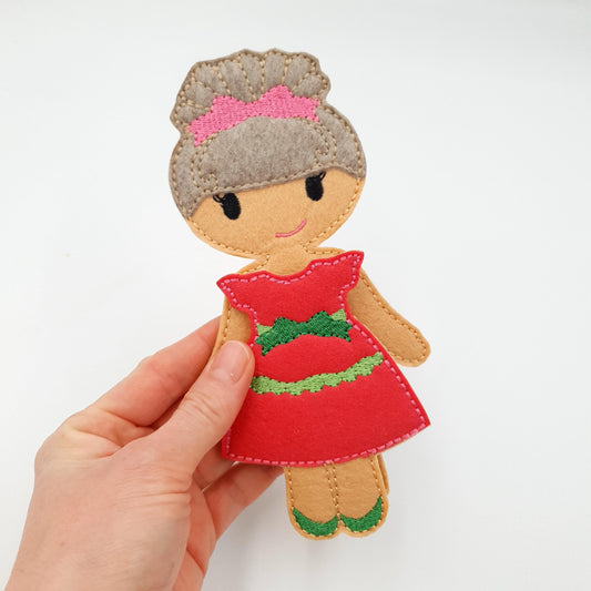 Doll & Dress Embroidery Set - 5x7 Hoop Digital