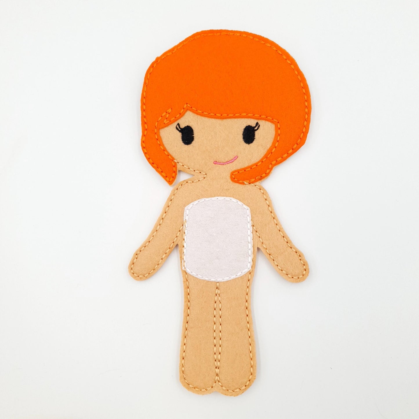 Short Ginger Hair Doll Embroidery - 5x7 Hoop Digital
