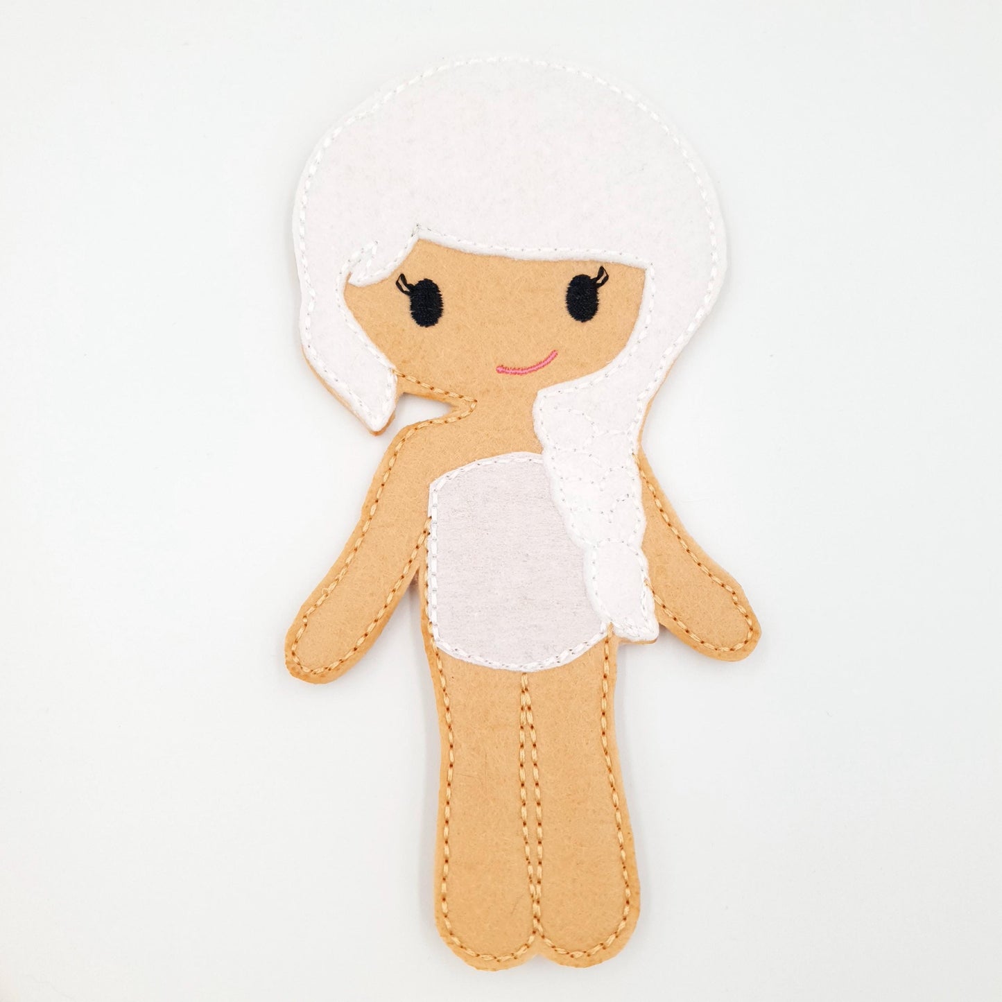 White Hair Doll Embroidery - 5x7 Hoop Digital Pattern Toy