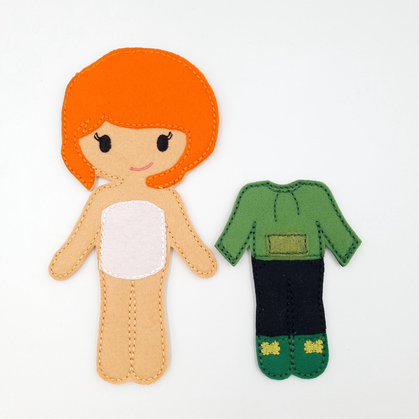 ITH Felt Adventurer Doll & Outfit 5x7 Embroidery Design File PDF Tutorial