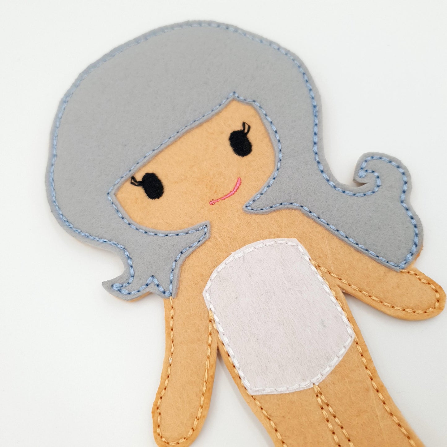 ITH Ice Queen Doll Machine Embroidery Design Winter Princess Toy 5x7 Hoop PDF Pattern