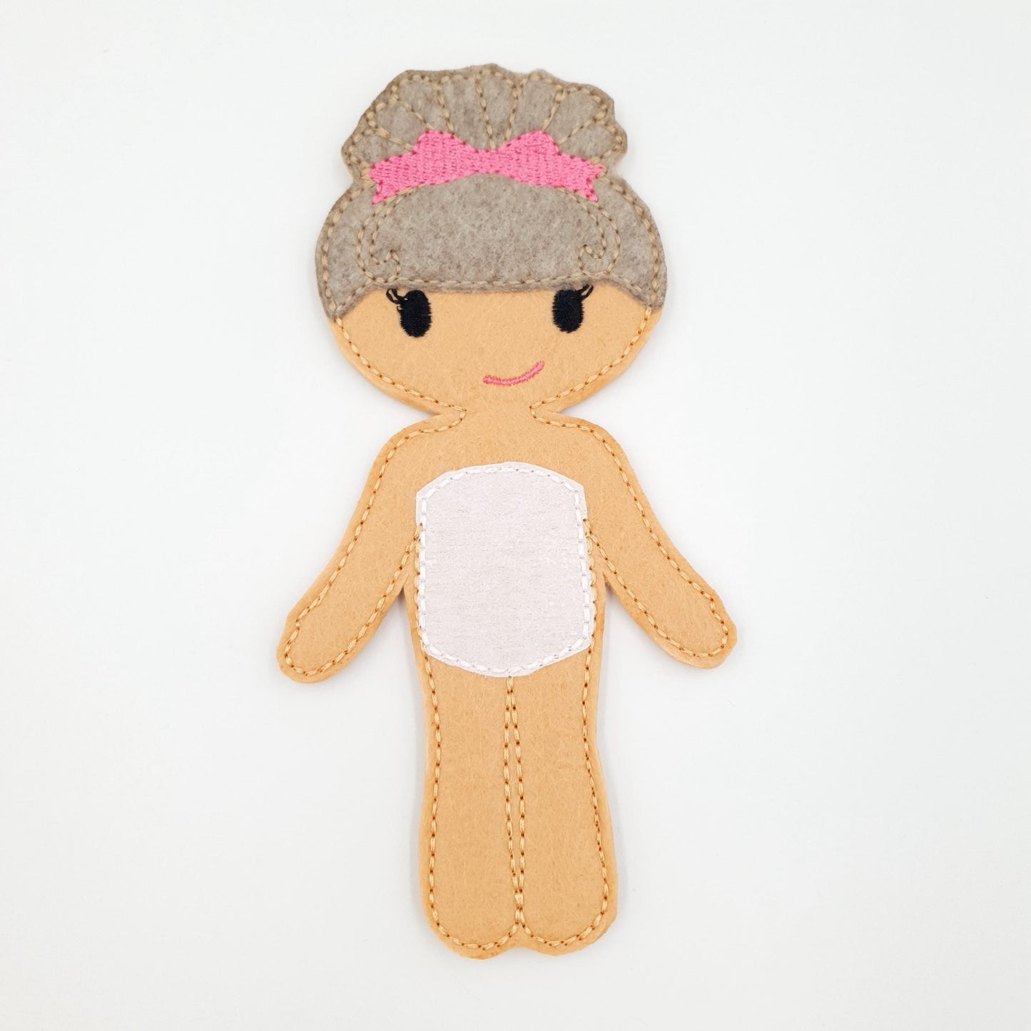 Bun Hairstyle Doll Embroidery - 5x7 Hoop Digital Toy