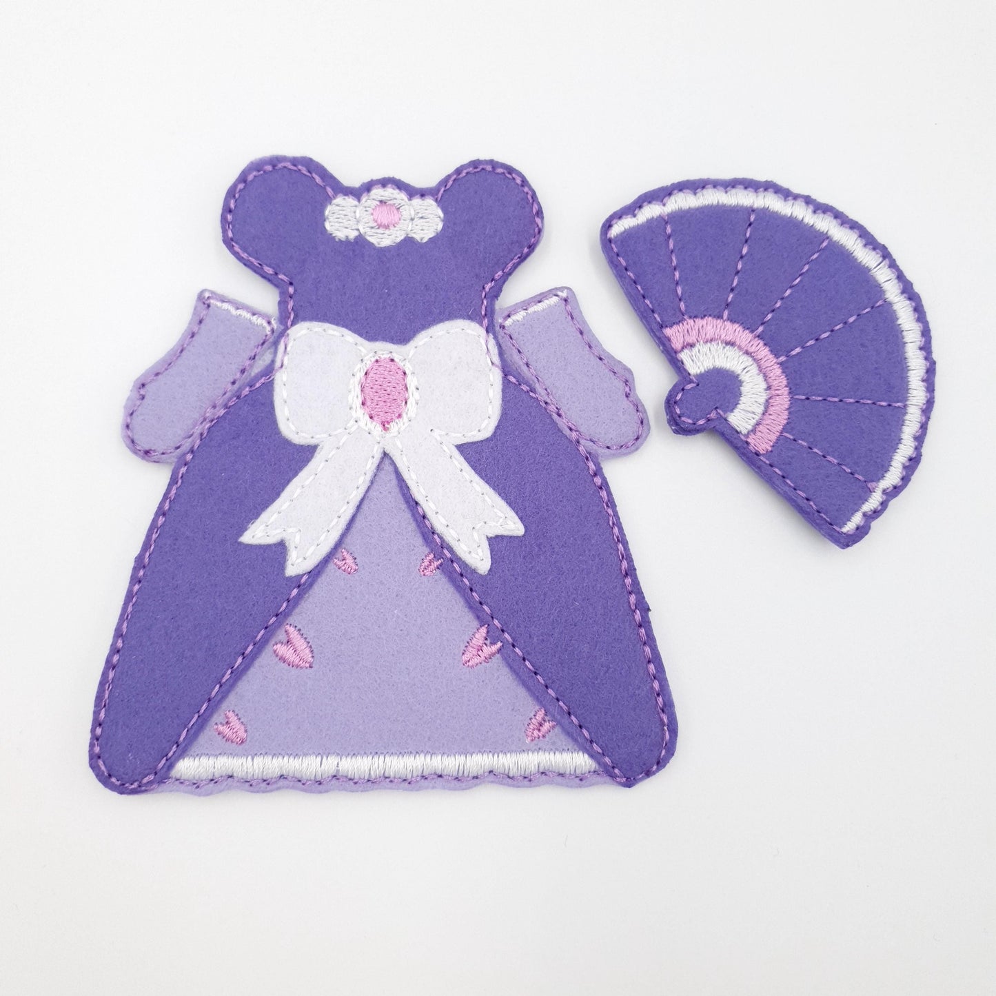 Princess Dress and Fan In The Hoop Machine Embroidery Design
