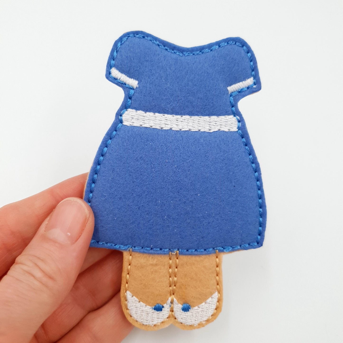 ITH Doll Dress Embroidery Design Daisy Felt Clothes Pattern 5x7 Hoop File