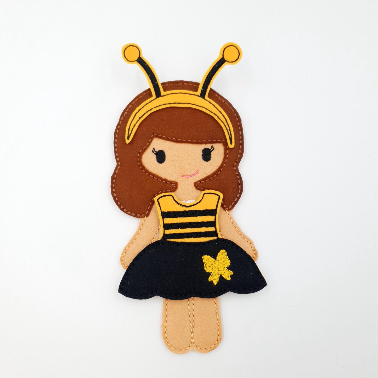 Bee Doll & Dress Embroidery Set - 5x7 Hoop Digital