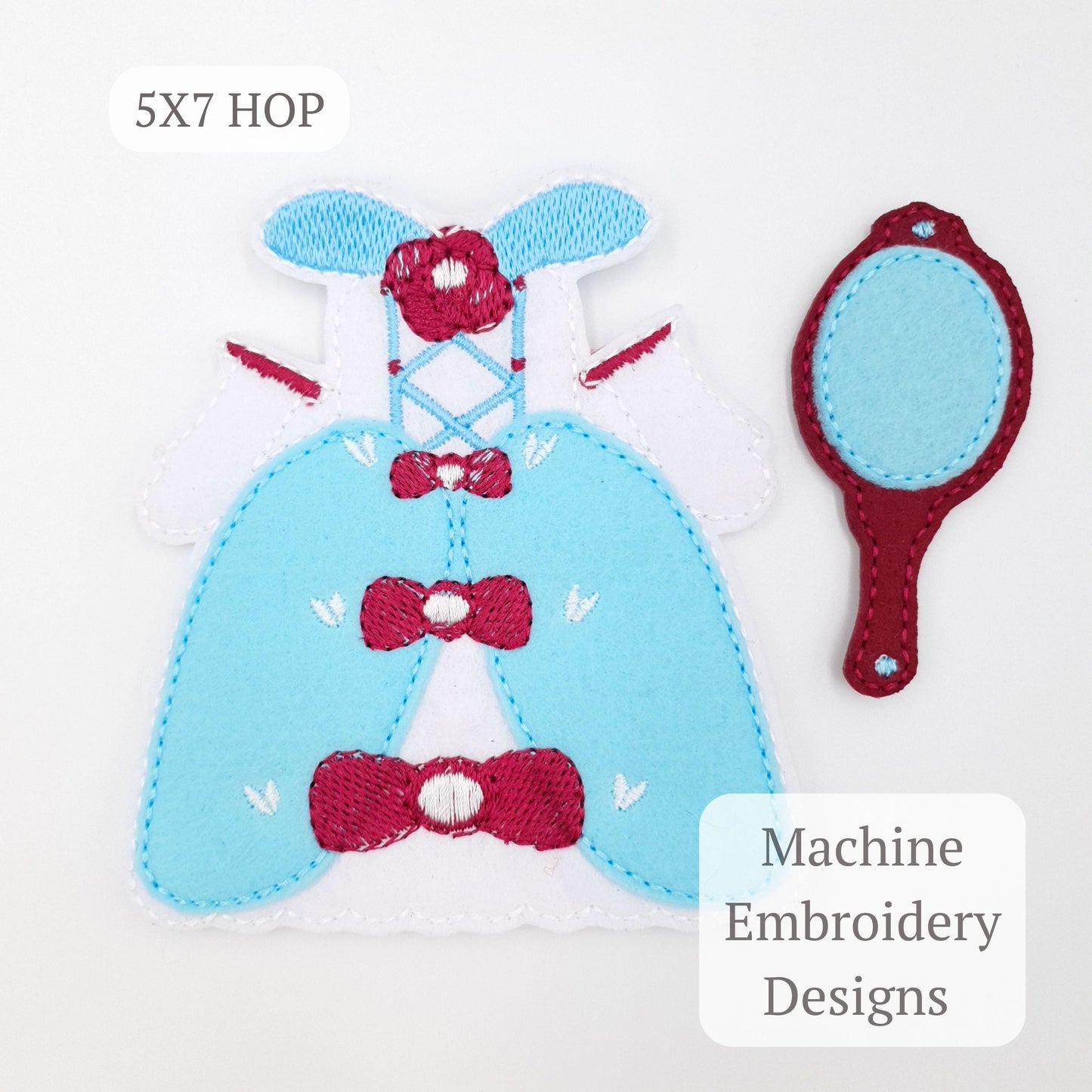 Cinderella-Inspired Ball Gown and Magic Mirror ITH Embroidery Design