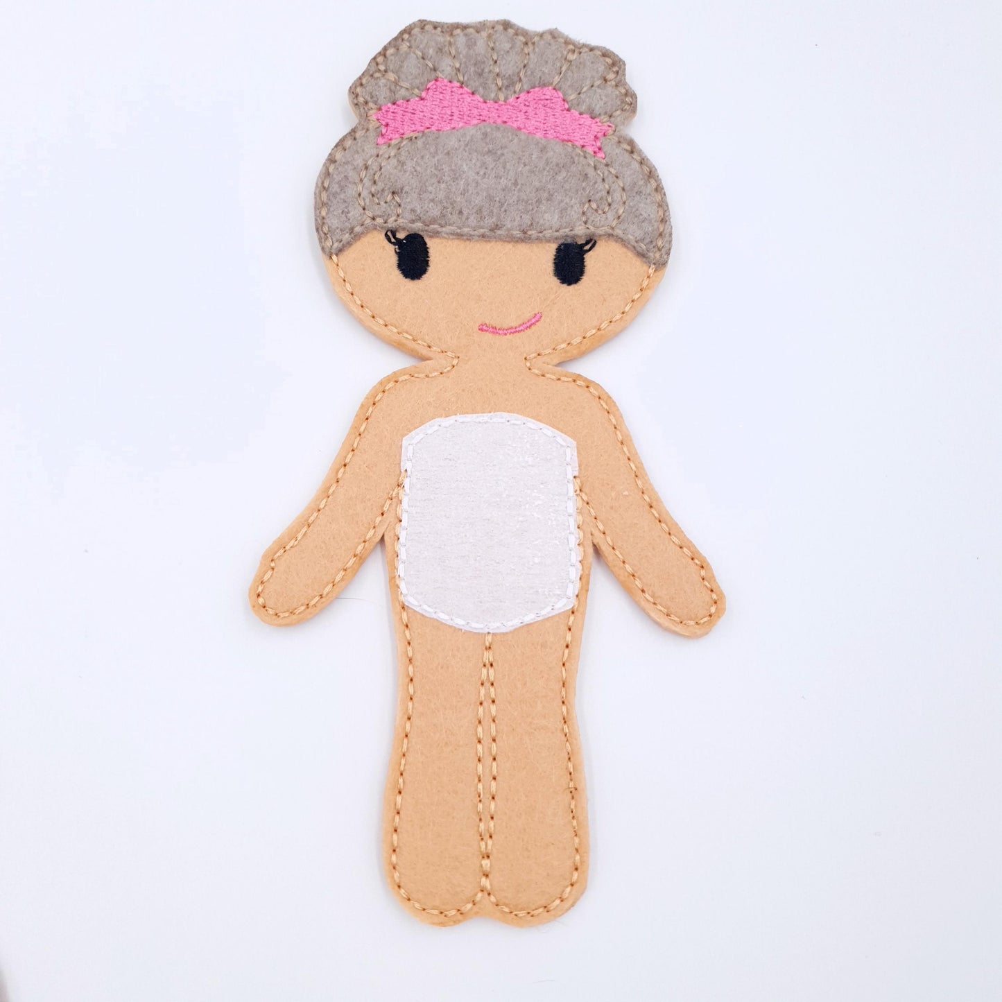 ITH Felt Doll Embroidery Pattern: Dress-Up Clothes, Quiet Book Toy (Digital Download)
