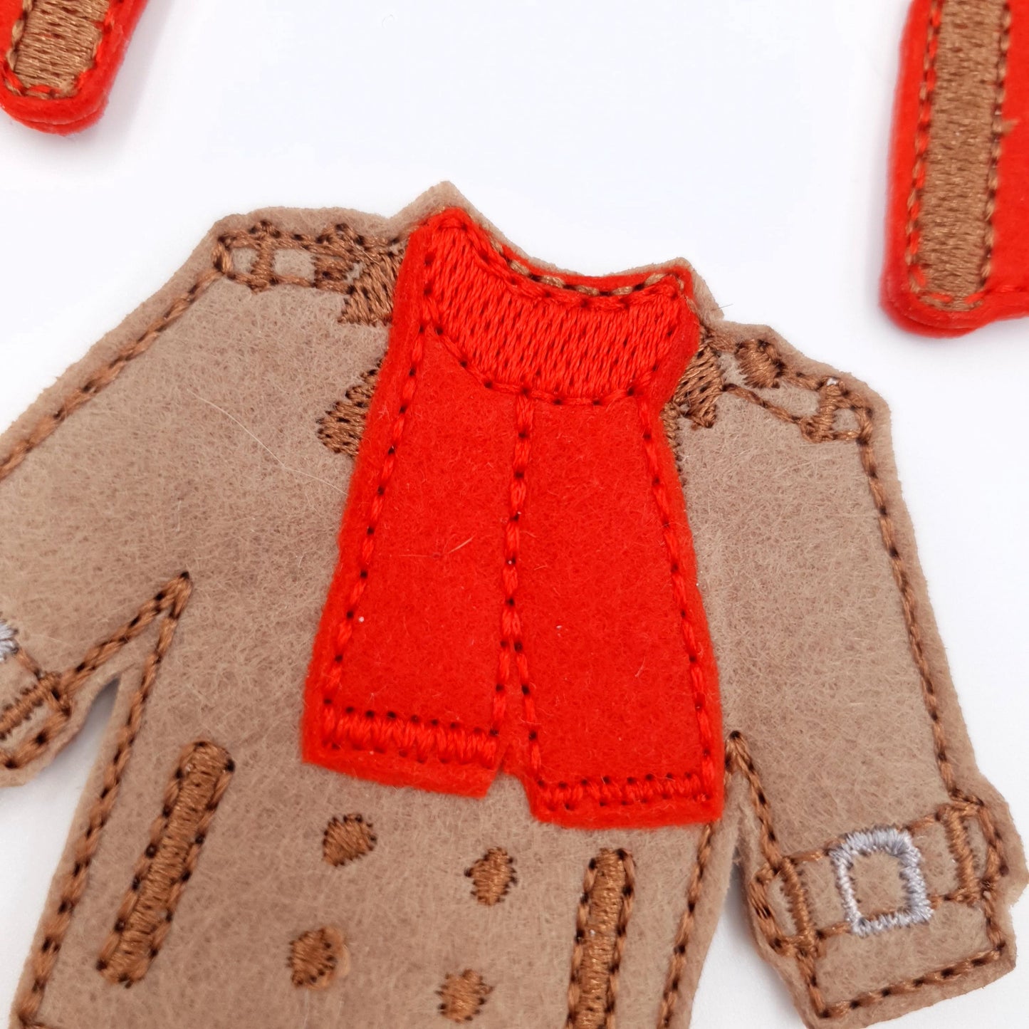 Cozy Winter Doll Outfit with Trench Coat and Hearts ITH Embroidery Design