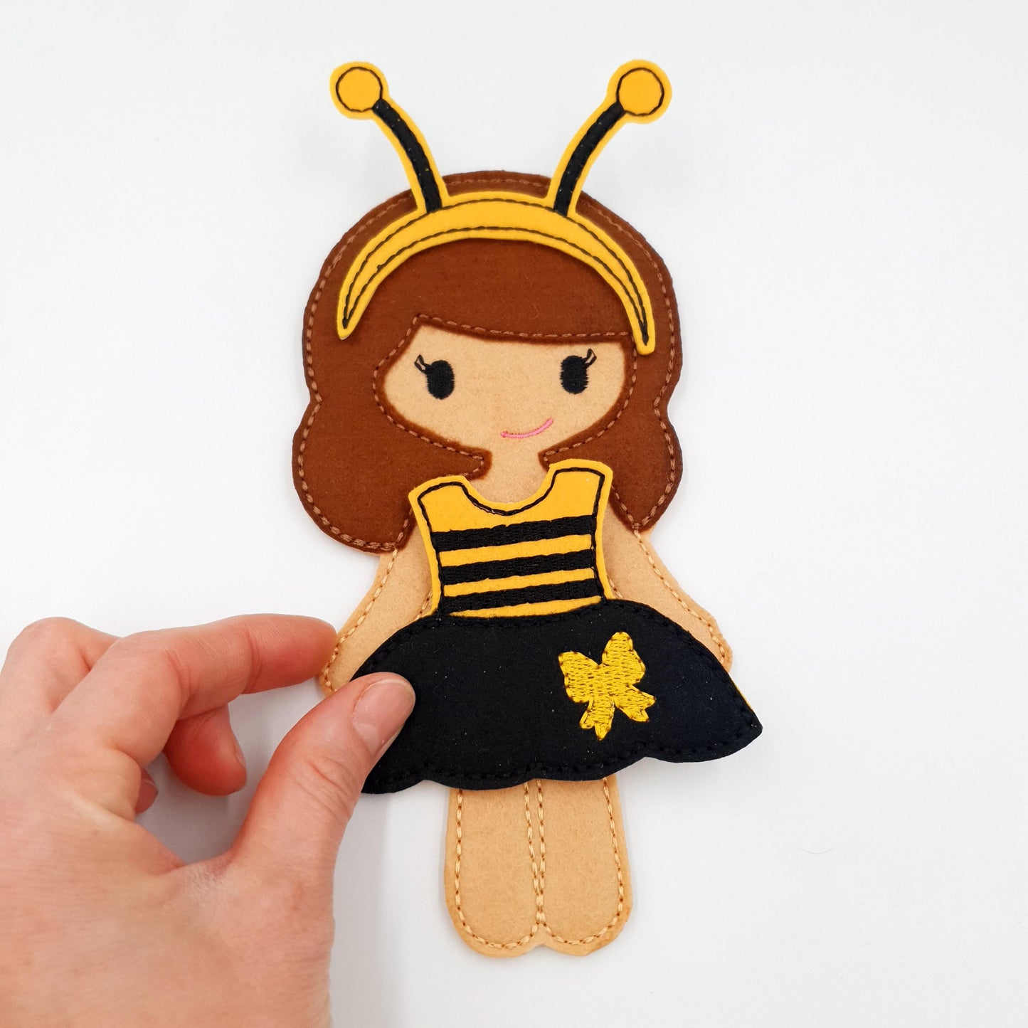 Bee Doll & Dress Embroidery Set - 5x7 Hoop Digital
